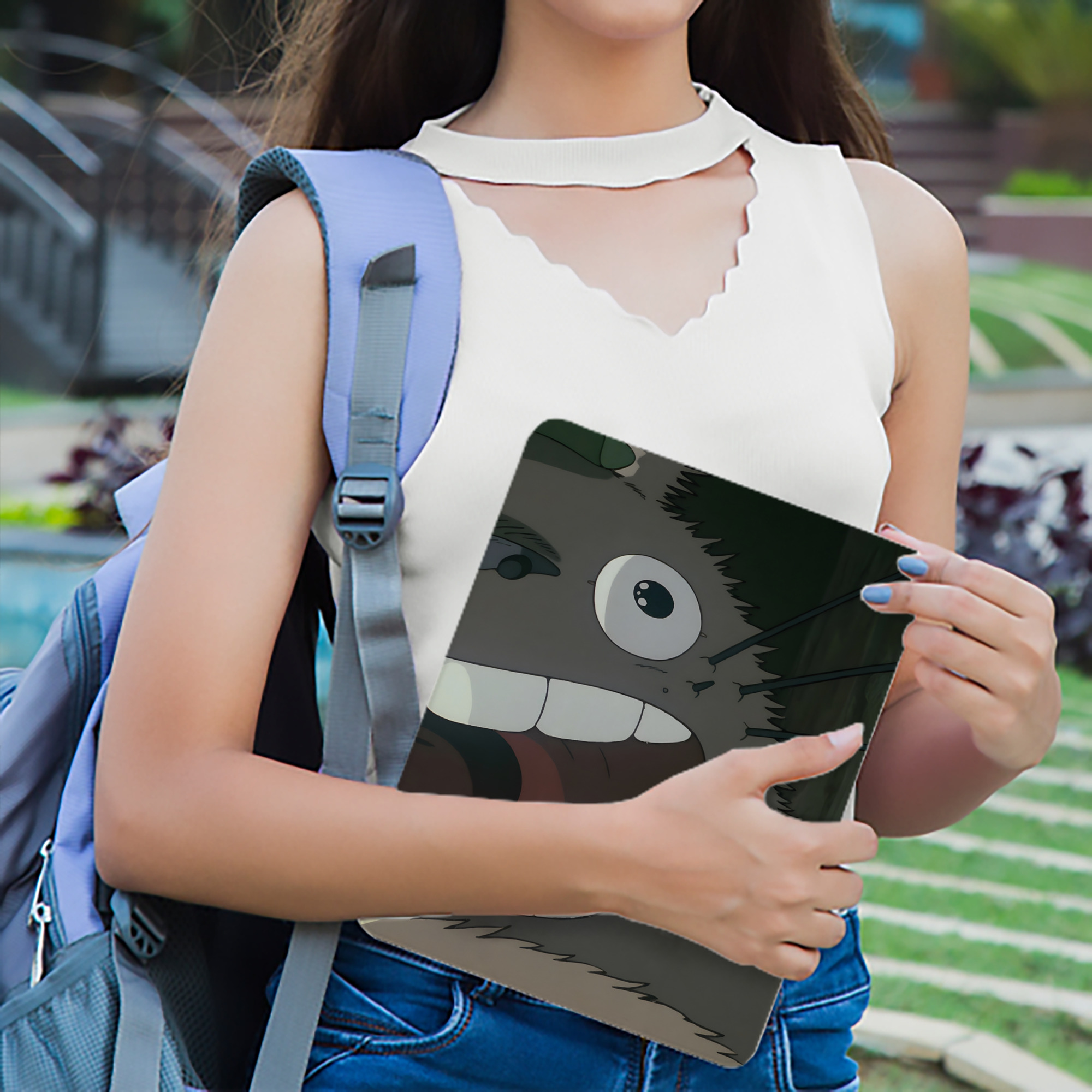 となりのトトロ 草壁メイ 草壁サツキ My Neighbor Totoro Satsuki Kusakabe Mei Kusakabe IPad ケース ブック型 PUレザー TPU 耐衝撃 軽量 薄型 ペン収納なし 全面保護 IPad 各モデル対応