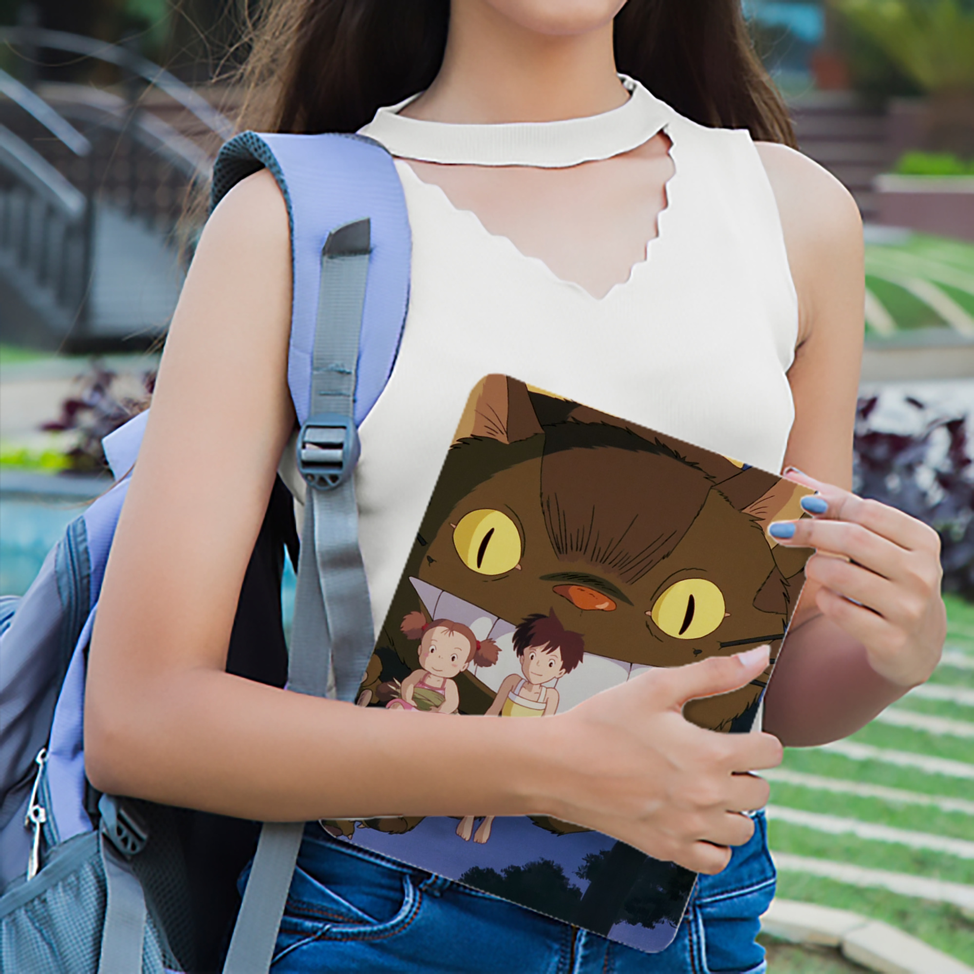 となりのトトロ 草壁メイ 草壁サツキ My Neighbor Totoro Satsuki Kusakabe Mei Kusakabe IPad ケース ブック型 PUレザー TPU 耐衝撃 軽量 薄型 ペン収納なし 全面保護 IPad 各モデル対応