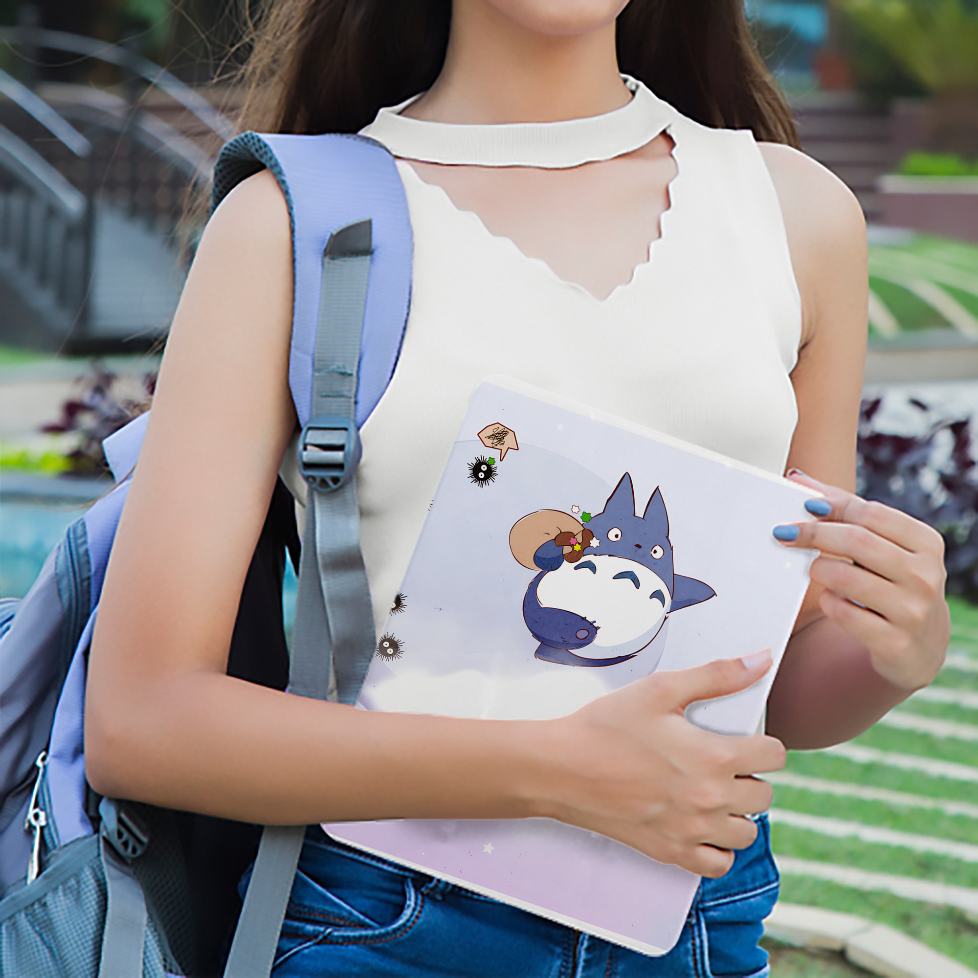 となりのトトロ 草壁メイ 草壁サツキ My Neighbor Totoro Satsuki Kusakabe Mei Kusakabe IPad ケース ブック型 PUレザー TPU 耐衝撃 軽量 薄型 ペン収納なし 全面保護 IPad 各モデル対応