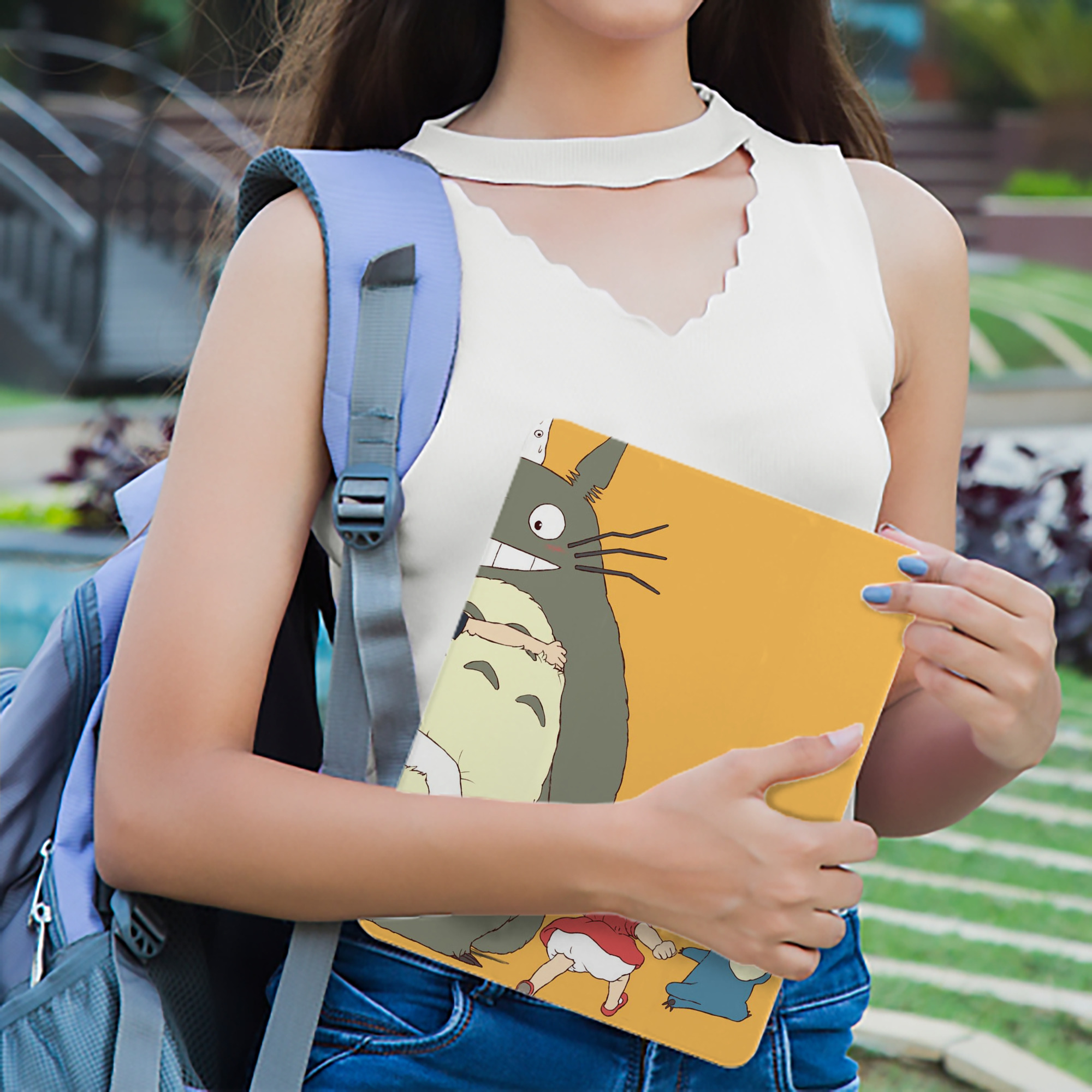 となりのトトロ 草壁メイ 草壁サツキ My Neighbor Totoro Satsuki Kusakabe Mei Kusakabe IPad ケース ブック型 PUレザー TPU 耐衝撃 軽量 薄型 ペン収納なし 全面保護 IPad 各モデル対応
