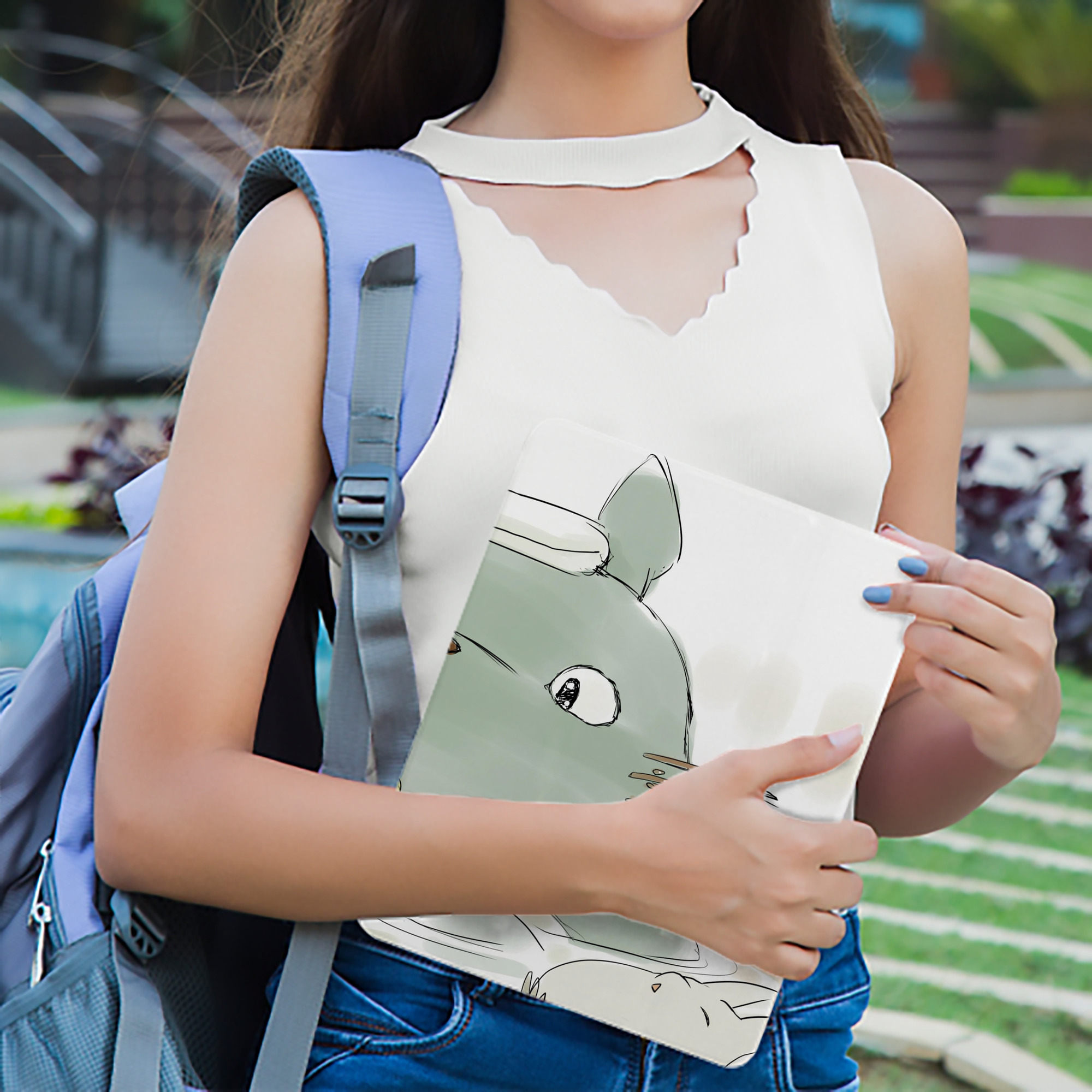 となりのトトロ 草壁メイ 草壁サツキ My Neighbor Totoro Satsuki Kusakabe Mei Kusakabe IPad ケース ブック型 PUレザー TPU 耐衝撃 軽量 薄型 ペン収納なし 全面保護 IPad 各モデル対応