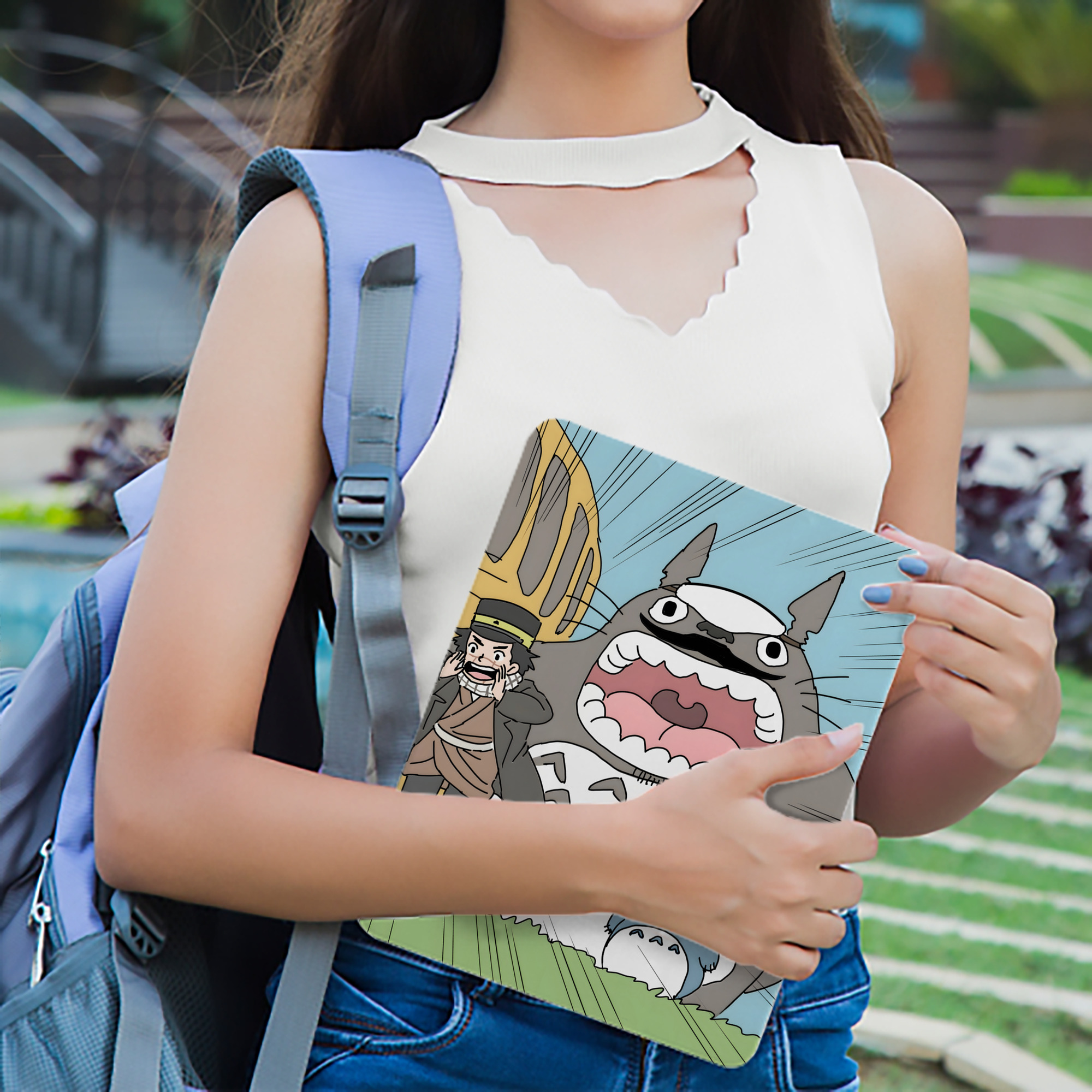 となりのトトロ 草壁メイ 草壁サツキ My Neighbor Totoro Satsuki Kusakabe Mei Kusakabe IPad ケース ブック型 PUレザー TPU 耐衝撃 軽量 薄型 ペン収納なし 全面保護 IPad 各モデル対応