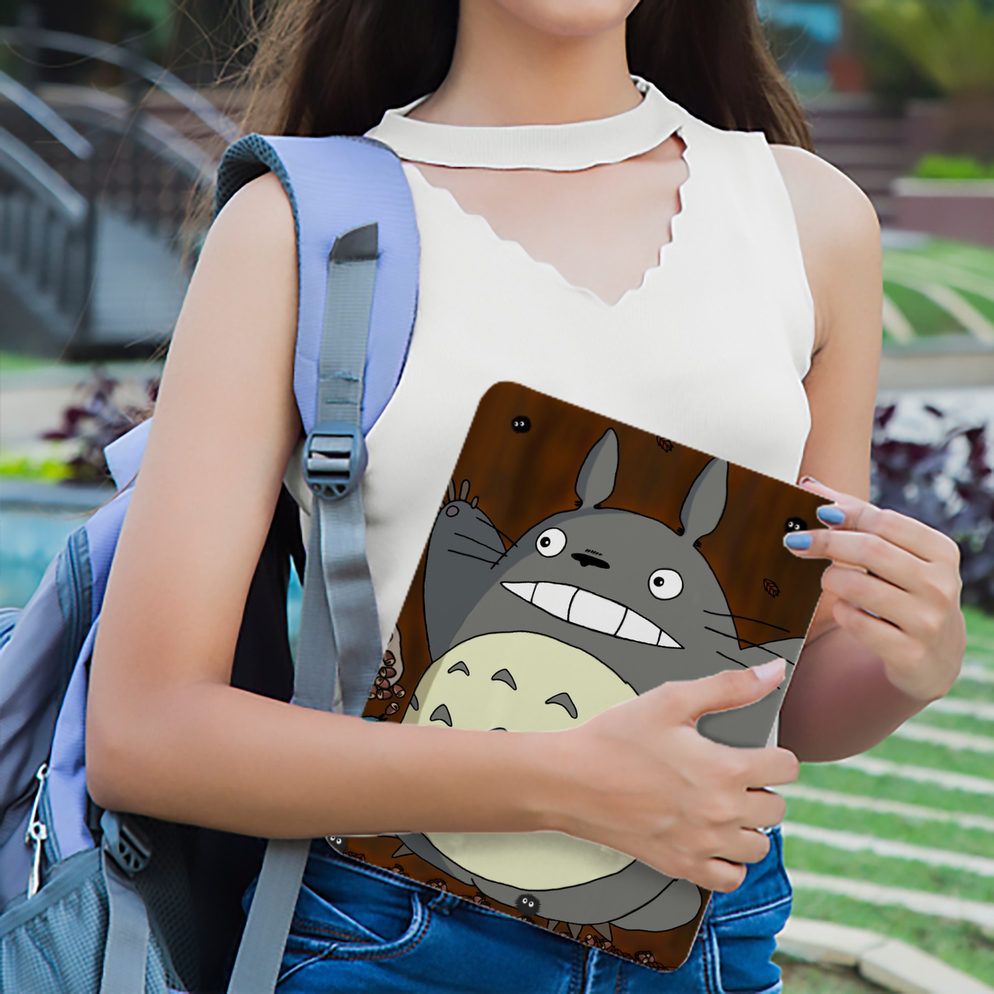 となりのトトロ 草壁メイ 草壁サツキ My Neighbor Totoro Satsuki Kusakabe Mei Kusakabe IPad ケース ブック型 PUレザー TPU 耐衝撃 軽量 薄型 ペン収納なし 全面保護 IPad 各モデル対応
