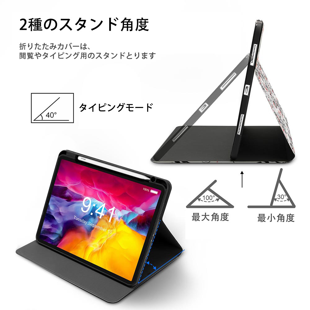 となりのトトロ 草壁メイ 草壁サツキ My Neighbor Totoro Satsuki Kusakabe Mei Kusakabe IPadケース ペンホルダー付き ブックスタイルデザイン