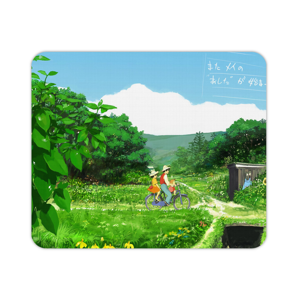 （画像用） となりのトトロ 草壁メイ 草壁サツキ My Neighbor Totoro Satsuki Kusakabe Mei Kusakabe マウスパッド ステッチ加工 ラバー素材 防水 滑り止め 超薄型 ゲーミング/オフィス対応