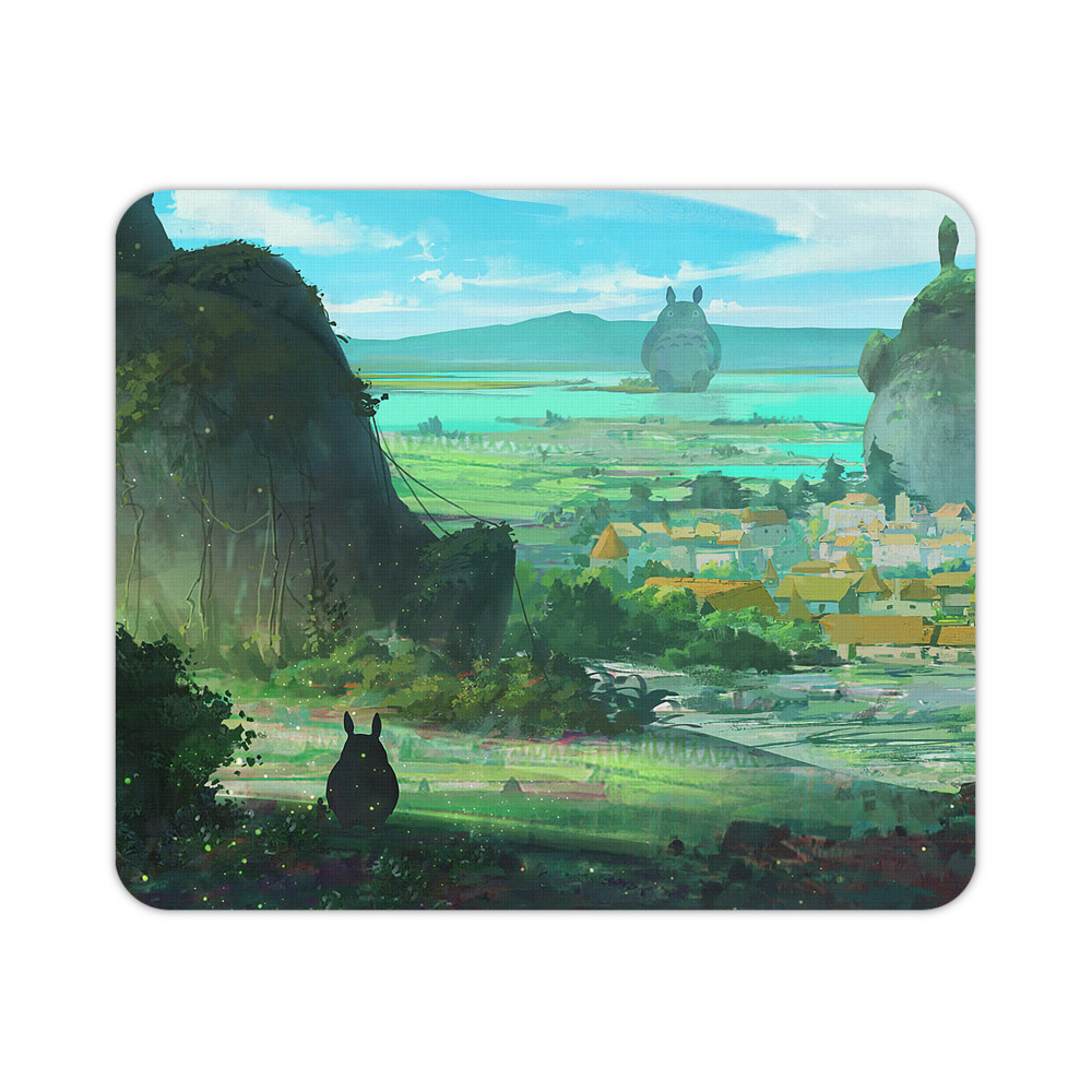 （画像用） となりのトトロ 草壁メイ 草壁サツキ My Neighbor Totoro Satsuki Kusakabe Mei Kusakabe マウスパッド ステッチ加工 ラバー素材 防水 滑り止め 超薄型 ゲーミング/オフィス対応