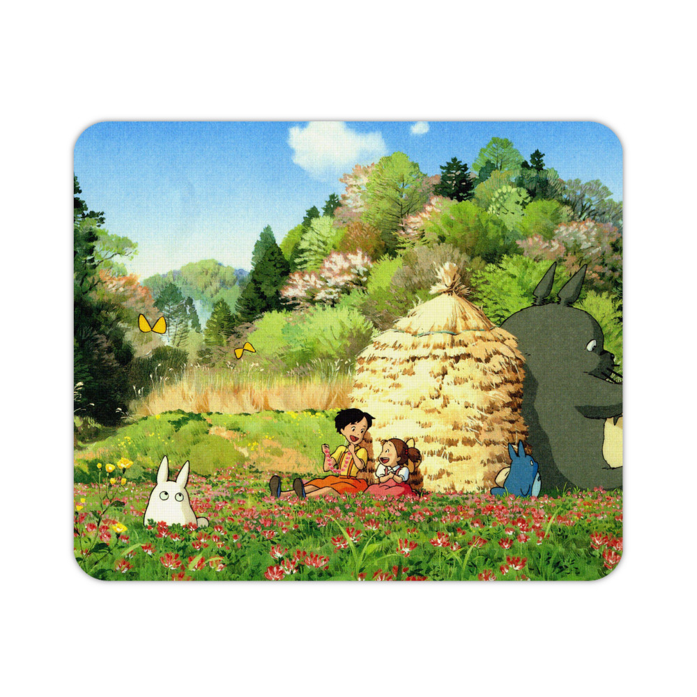 （画像用） となりのトトロ 草壁メイ 草壁サツキ My Neighbor Totoro Satsuki Kusakabe Mei Kusakabe マウスパッド ステッチ加工 ラバー素材 防水 滑り止め 超薄型 ゲーミング/オフィス対応