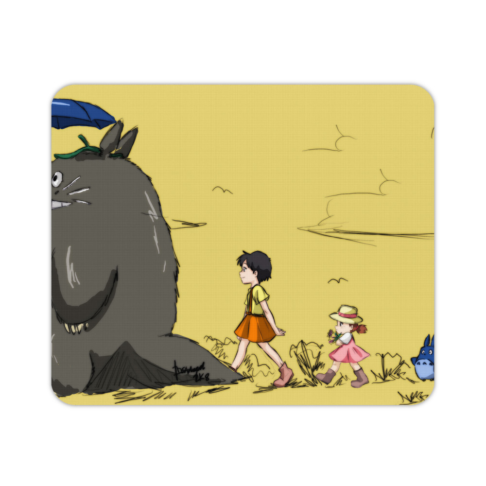 （画像用） となりのトトロ 草壁メイ 草壁サツキ My Neighbor Totoro Satsuki Kusakabe Mei Kusakabe マウスパッド ステッチ加工 ラバー素材 防水 滑り止め 超薄型 ゲーミング/オフィス対応