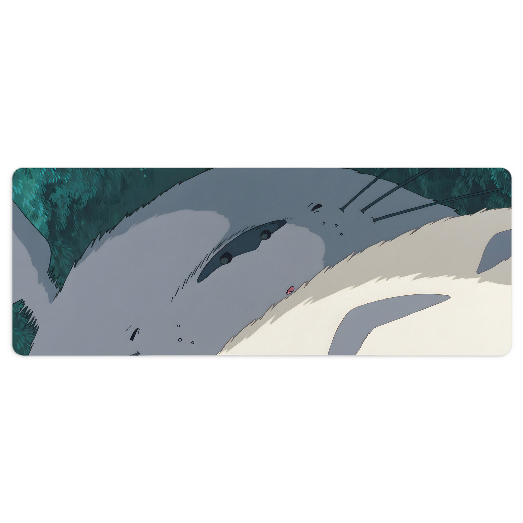 （画像用） となりのトトロ 草壁メイ 草壁サツキ My Neighbor Totoro Satsuki Kusakabe Mei Kusakabe ステッチ加工 大判デスクマット／滑り止めマウスパッド