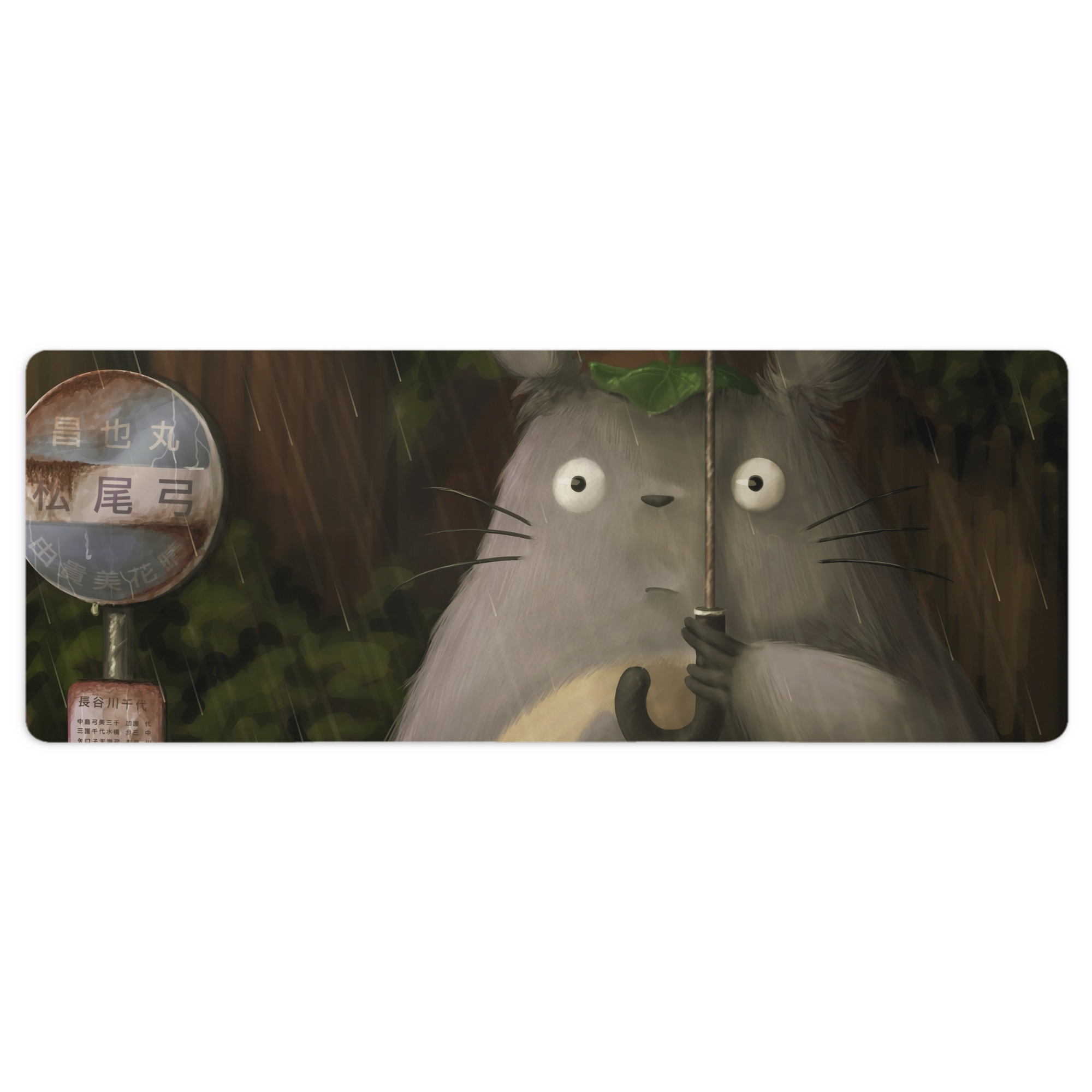 （画像用） となりのトトロ 草壁メイ 草壁サツキ My Neighbor Totoro Satsuki Kusakabe Mei Kusakabe ステッチ加工 大判デスクマット／滑り止めマウスパッド