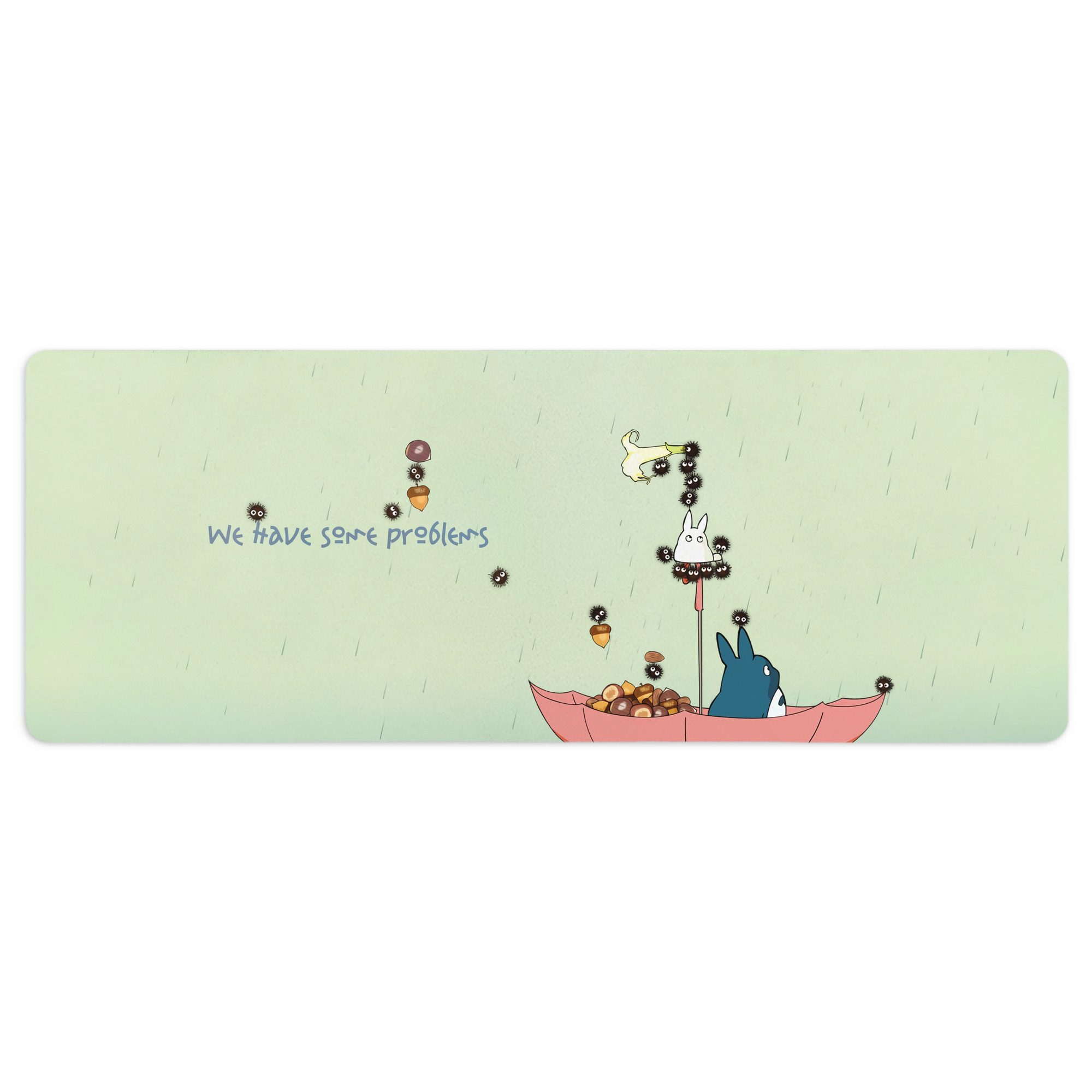 （画像用） となりのトトロ 草壁メイ 草壁サツキ My Neighbor Totoro Satsuki Kusakabe Mei Kusakabe ステッチ加工 大判デスクマット／滑り止めマウスパッド