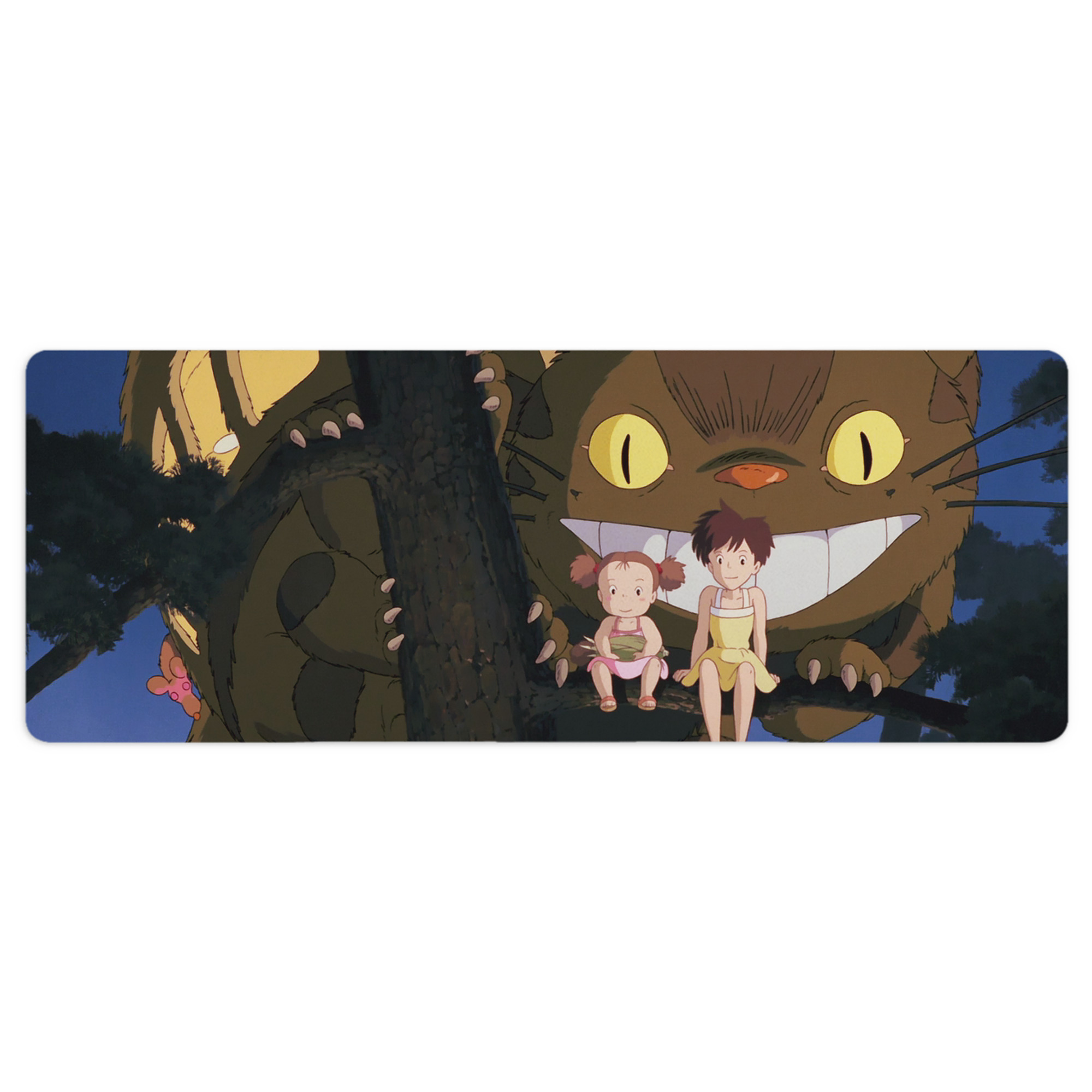 （画像用） となりのトトロ 草壁メイ 草壁サツキ My Neighbor Totoro Satsuki Kusakabe Mei Kusakabe ステッチ加工 大判デスクマット／滑り止めマウスパッド