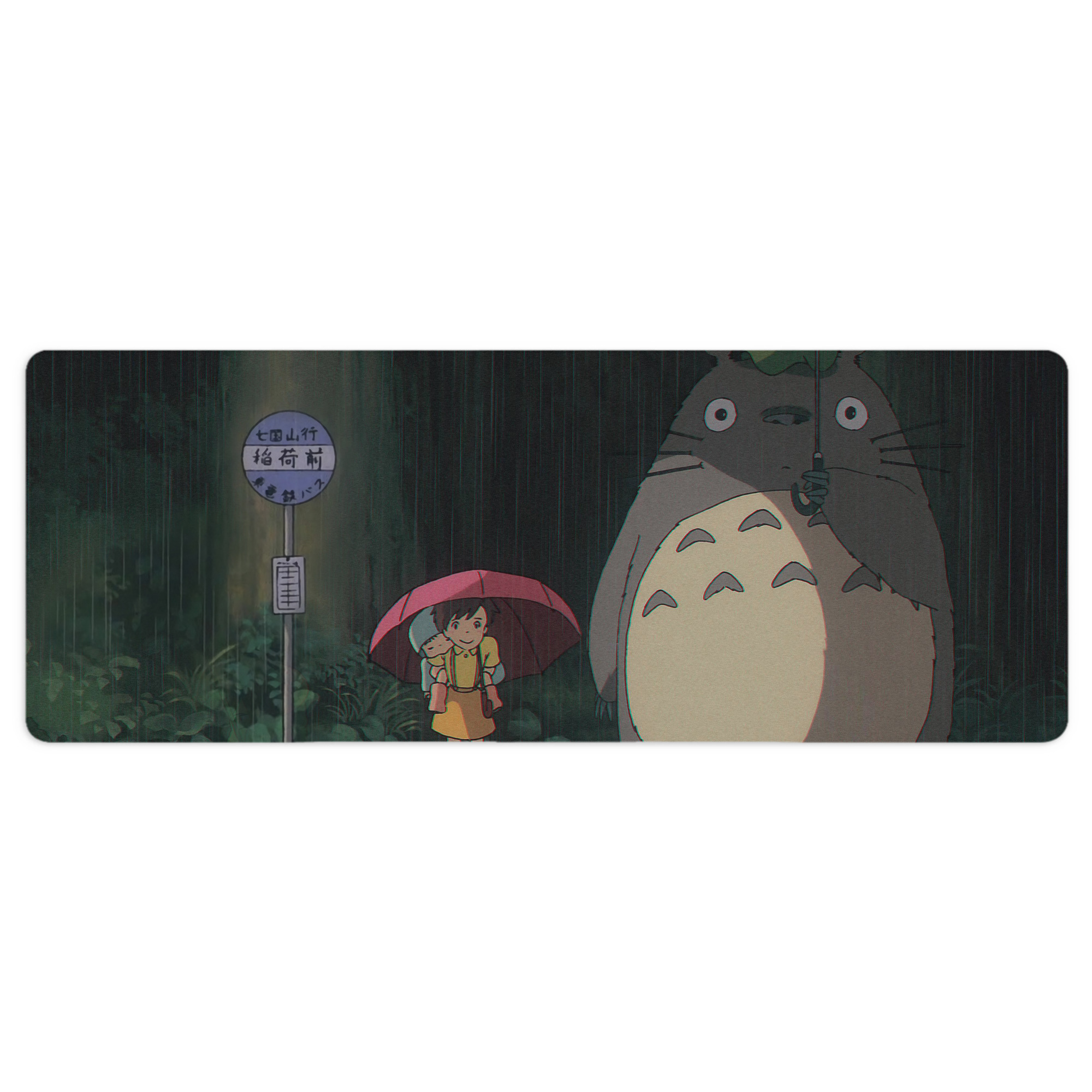 （画像用） となりのトトロ 草壁メイ 草壁サツキ My Neighbor Totoro Satsuki Kusakabe Mei Kusakabe ステッチ加工 大判デスクマット／滑り止めマウスパッド