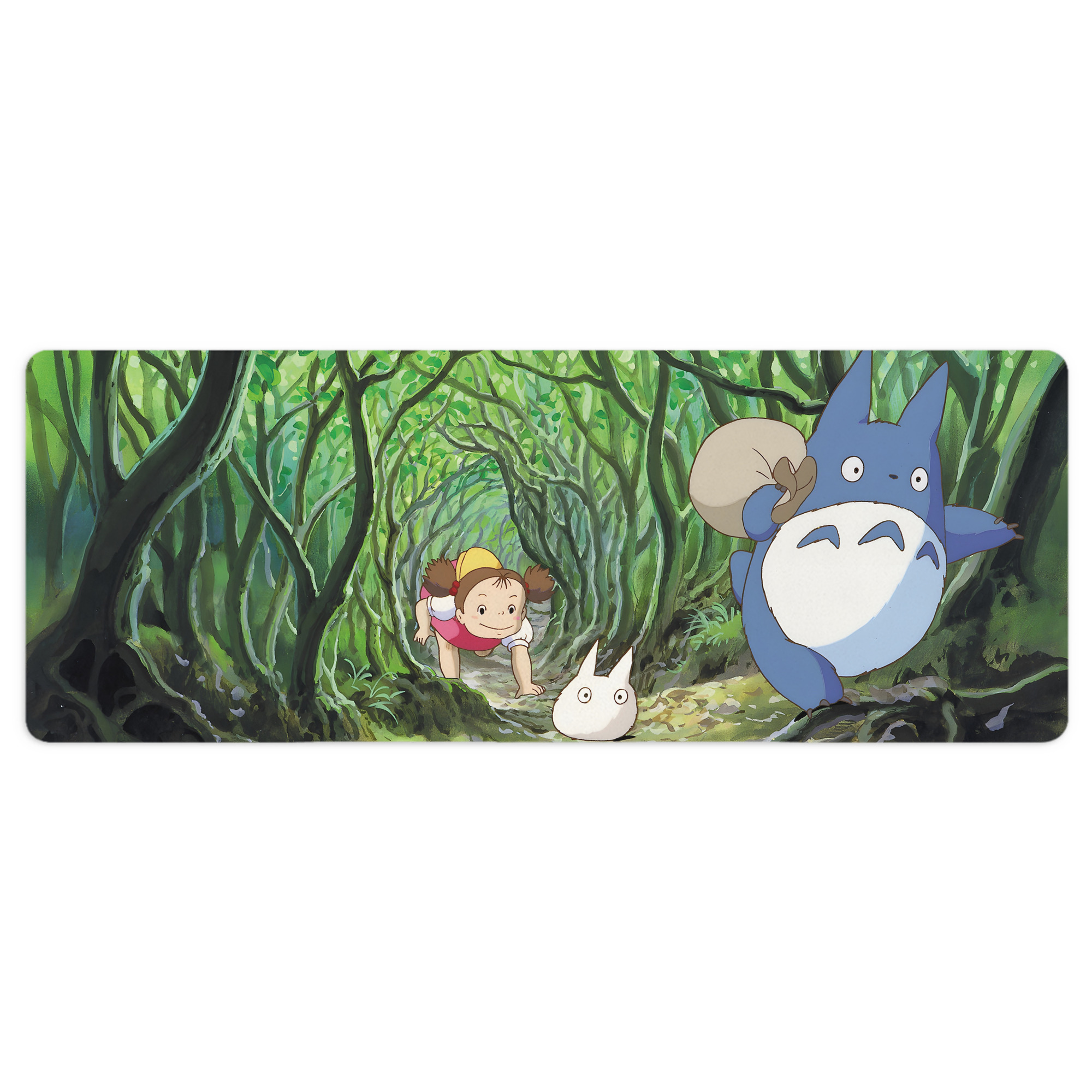 （画像用） となりのトトロ 草壁メイ 草壁サツキ My Neighbor Totoro Satsuki Kusakabe Mei Kusakabe ステッチ加工 大判デスクマット／滑り止めマウスパッド
