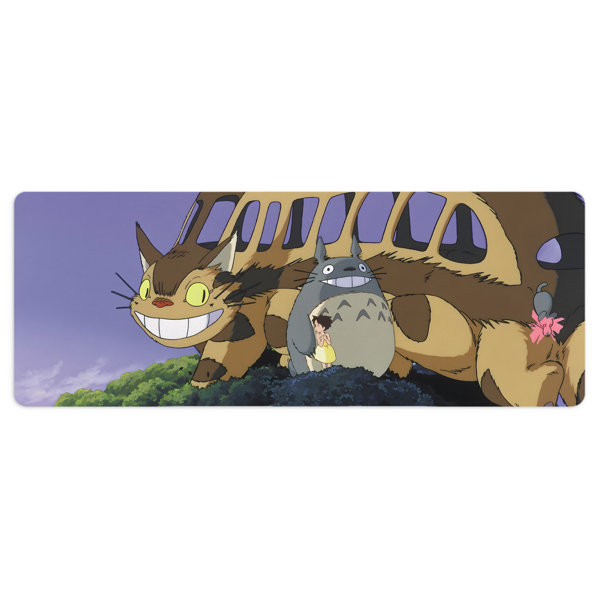 （画像用） となりのトトロ 草壁メイ 草壁サツキ My Neighbor Totoro Satsuki Kusakabe Mei Kusakabe ステッチ加工 大判デスクマット／滑り止めマウスパッド