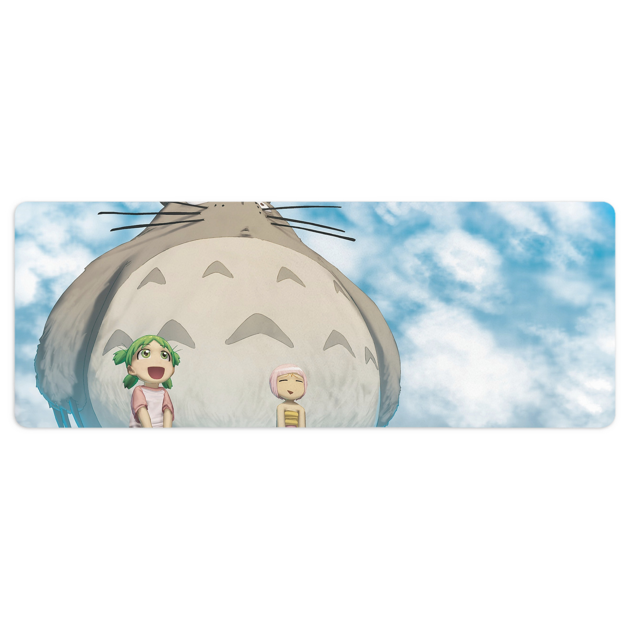（画像用） となりのトトロ 草壁メイ 草壁サツキ My Neighbor Totoro Satsuki Kusakabe Mei Kusakabe ステッチ加工 大判デスクマット／滑り止めマウスパッド