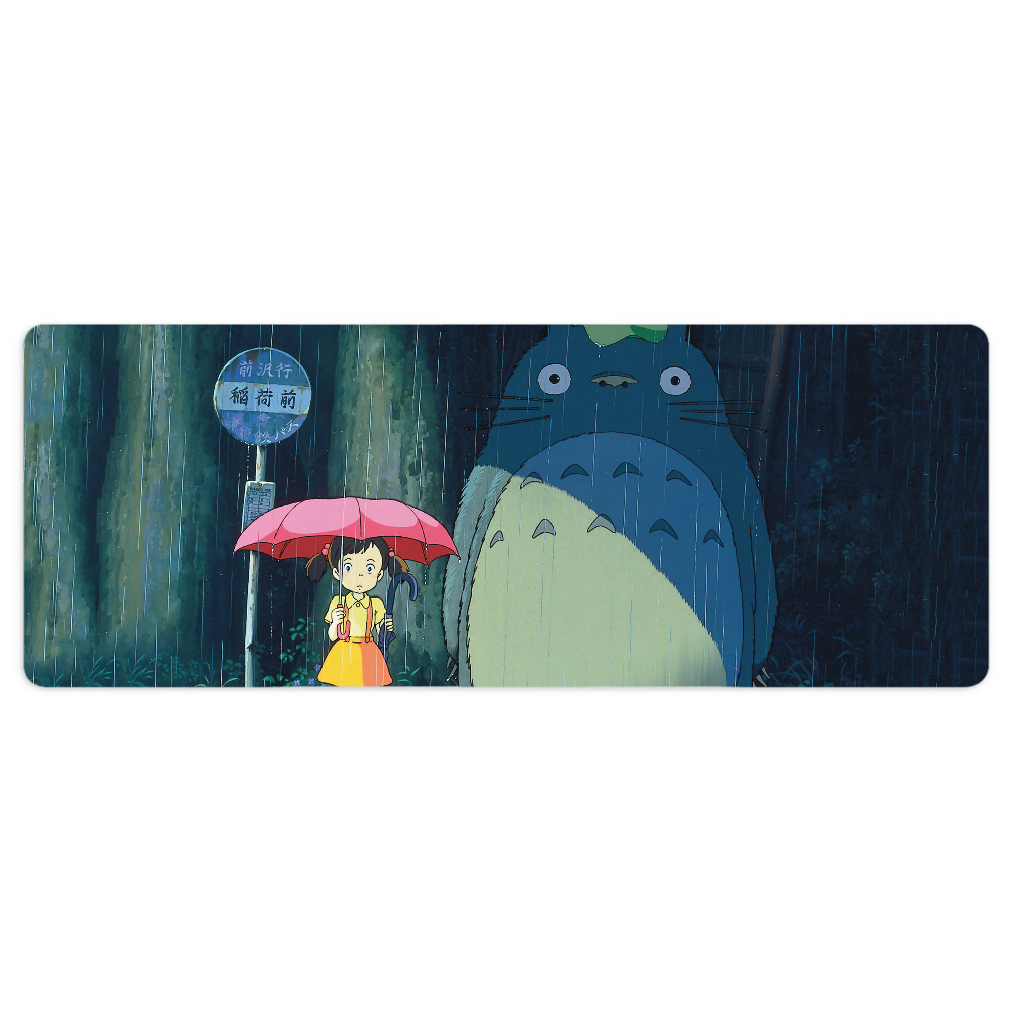 （画像用） となりのトトロ 草壁メイ 草壁サツキ My Neighbor Totoro Satsuki Kusakabe Mei Kusakabe ステッチ加工 大判デスクマット／滑り止めマウスパッド