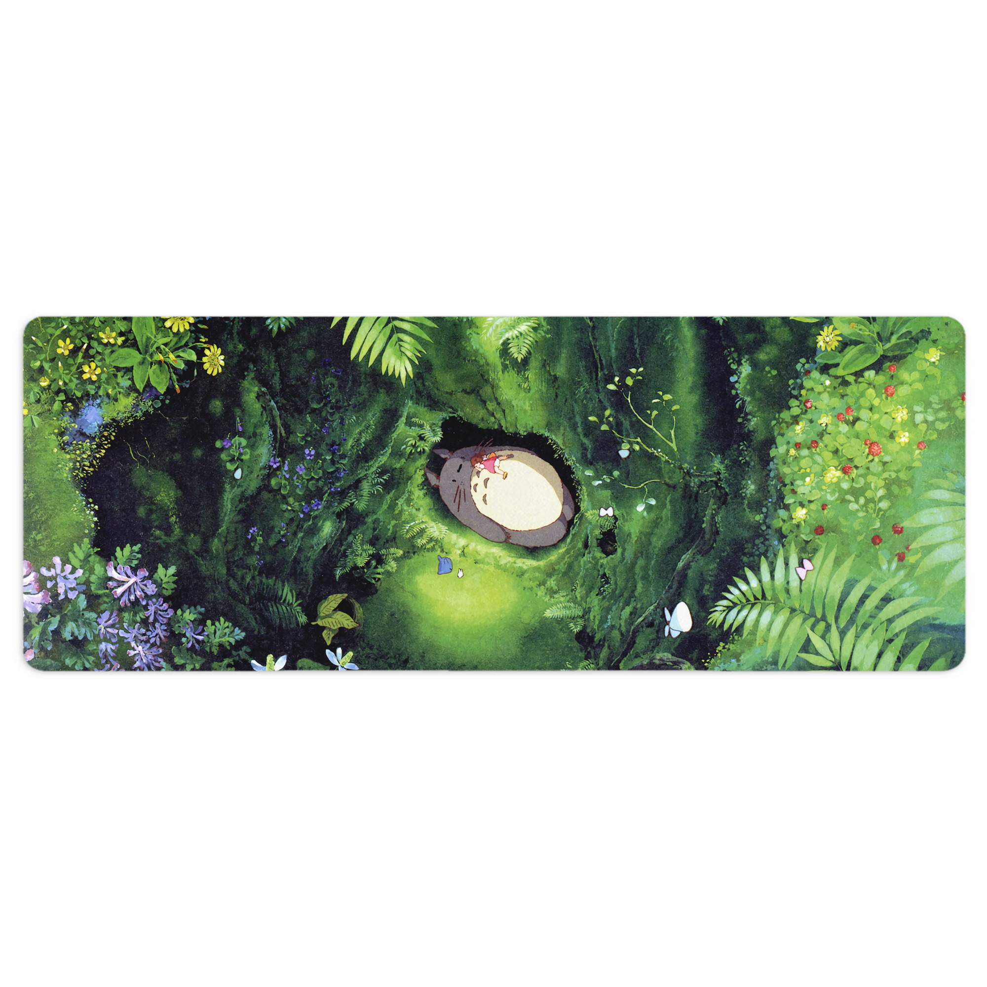 （画像用） となりのトトロ 草壁メイ 草壁サツキ My Neighbor Totoro Satsuki Kusakabe Mei Kusakabe ステッチ加工 大判デスクマット／滑り止めマウスパッド