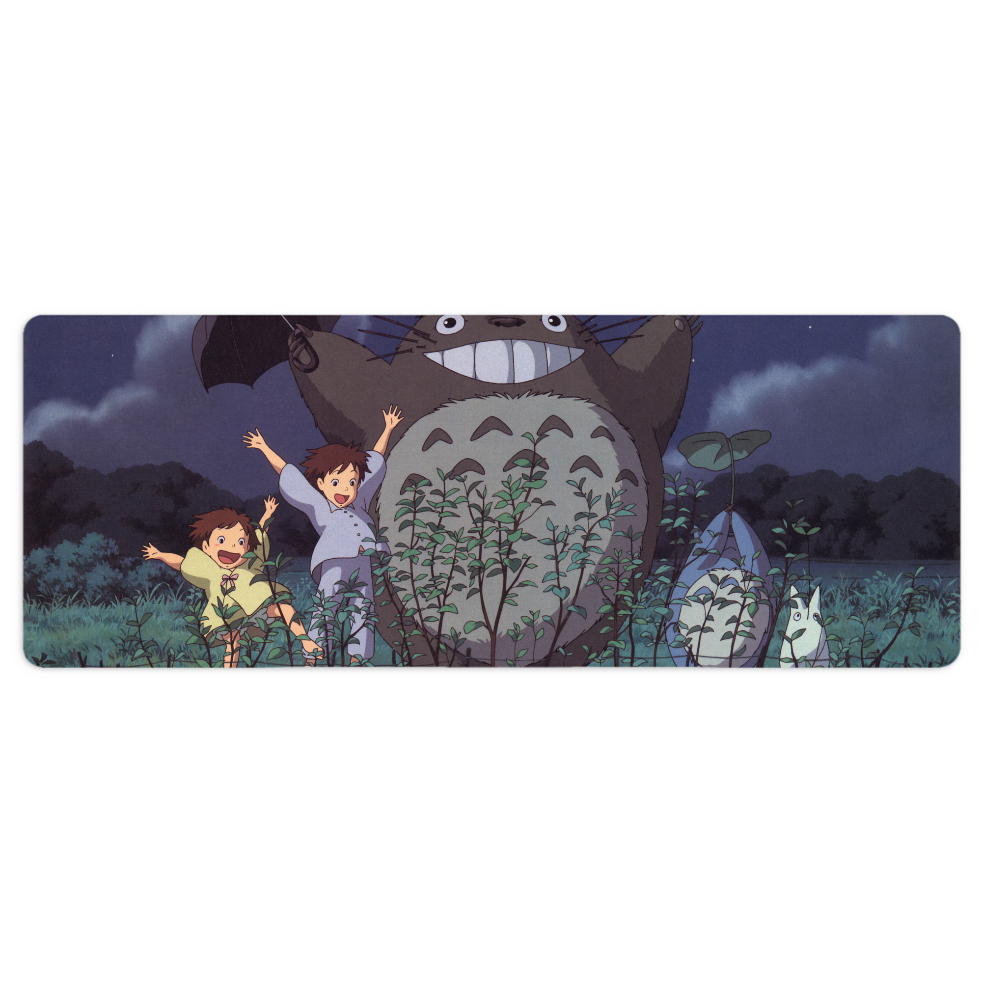 （画像用） となりのトトロ 草壁メイ 草壁サツキ My Neighbor Totoro Satsuki Kusakabe Mei Kusakabe ステッチ加工 大判デスクマット／滑り止めマウスパッド