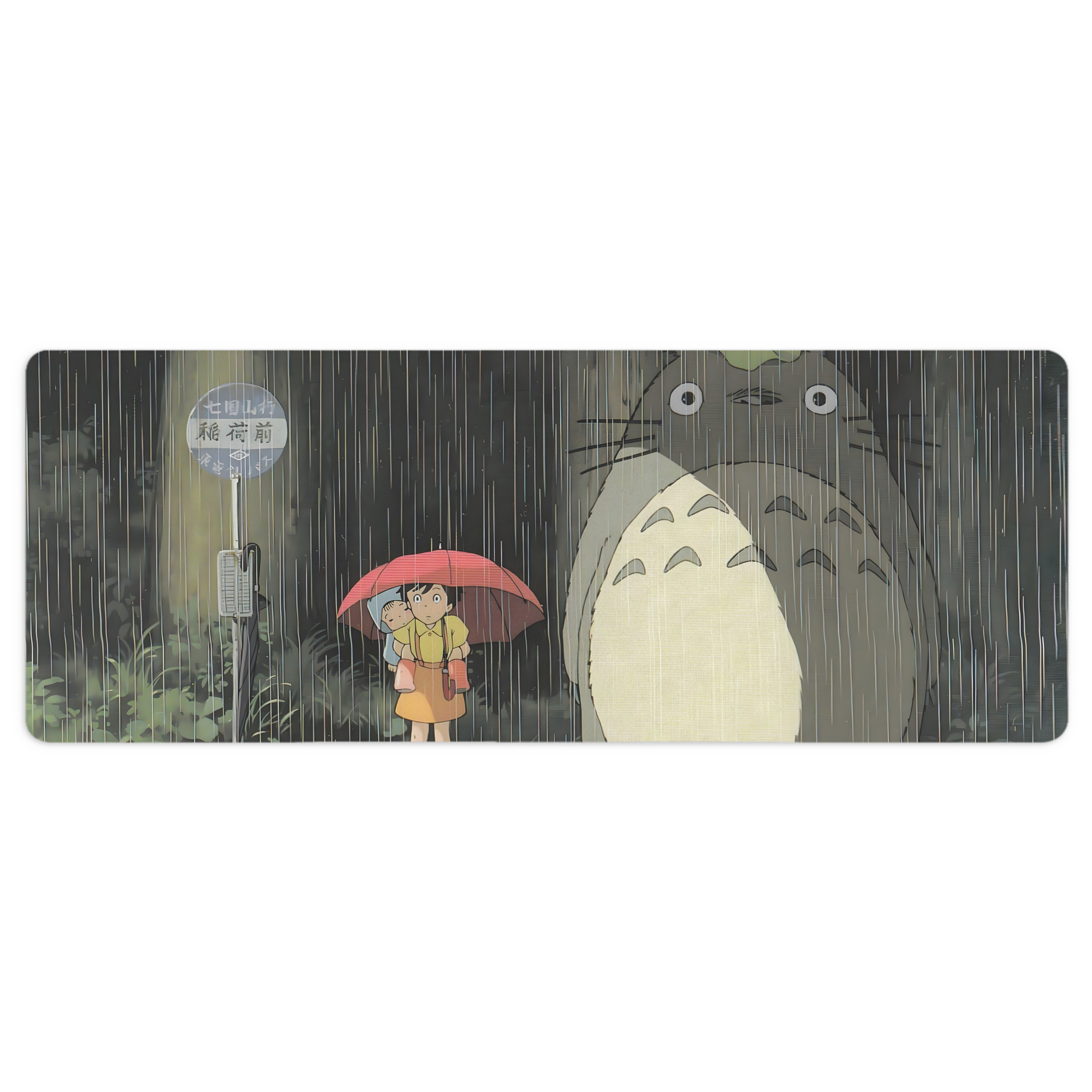 （画像用） となりのトトロ 草壁メイ 草壁サツキ My Neighbor Totoro Satsuki Kusakabe Mei Kusakabe ステッチ加工 大判デスクマット／滑り止めマウスパッド