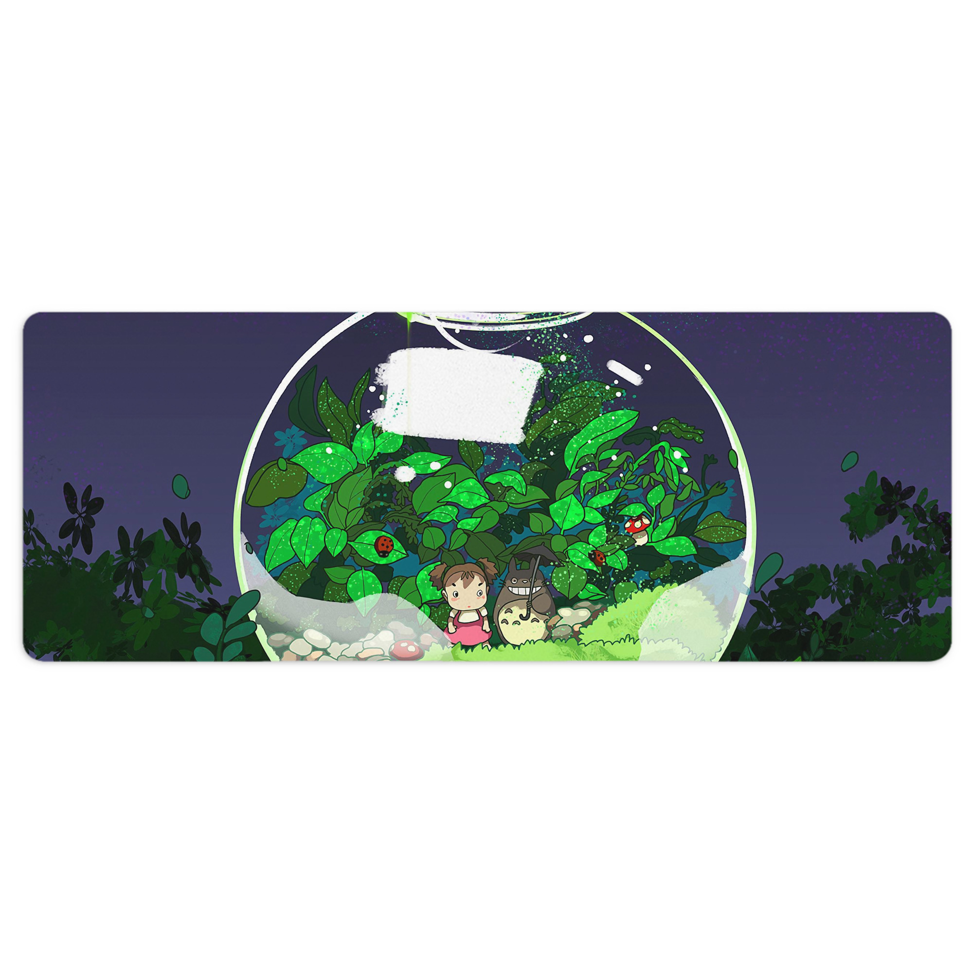 （画像用） となりのトトロ 草壁メイ 草壁サツキ My Neighbor Totoro Satsuki Kusakabe Mei Kusakabe ステッチ加工 大判デスクマット／滑り止めマウスパッド