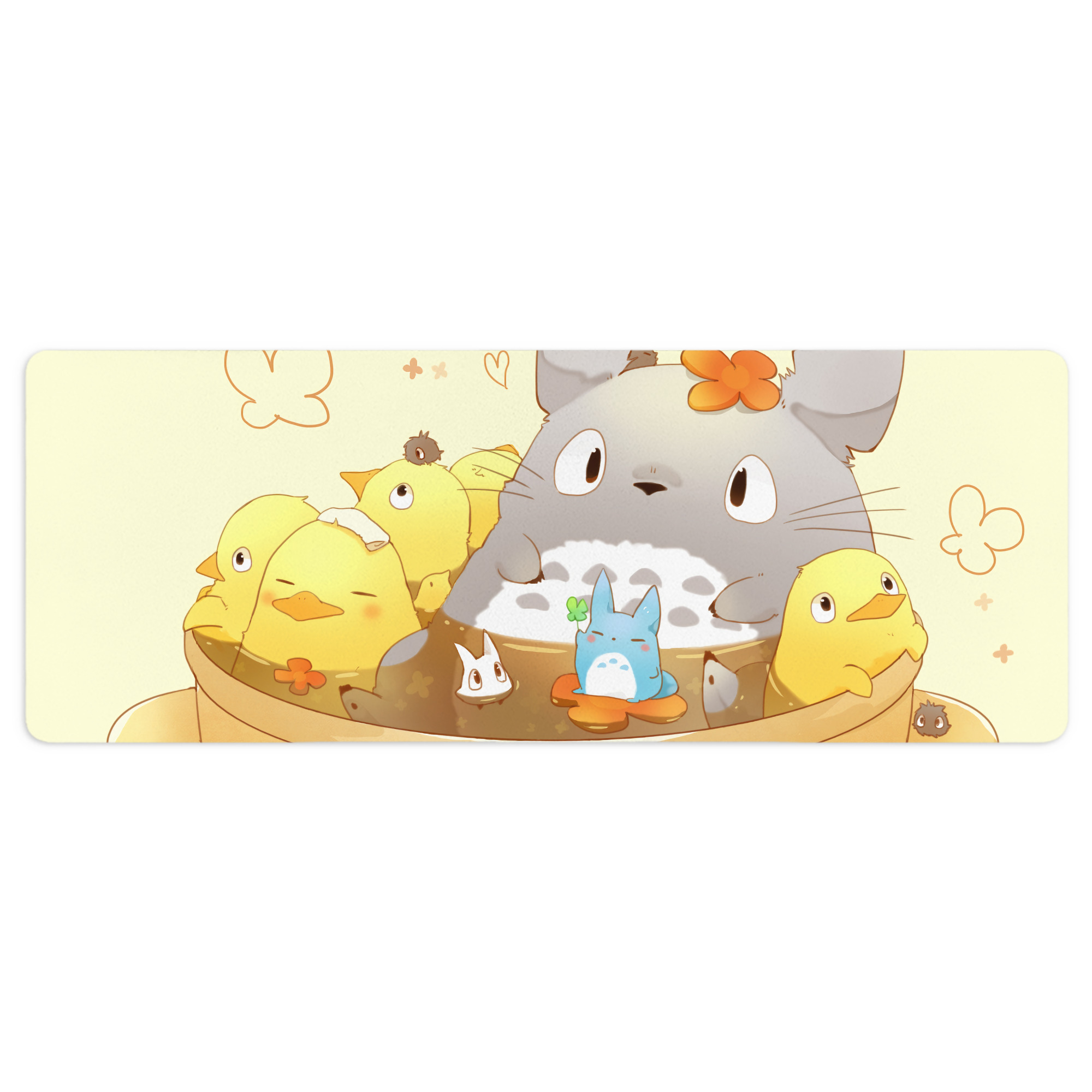 （画像用） となりのトトロ 草壁メイ 草壁サツキ My Neighbor Totoro Satsuki Kusakabe Mei Kusakabe ステッチ加工 大判デスクマット／滑り止めマウスパッド