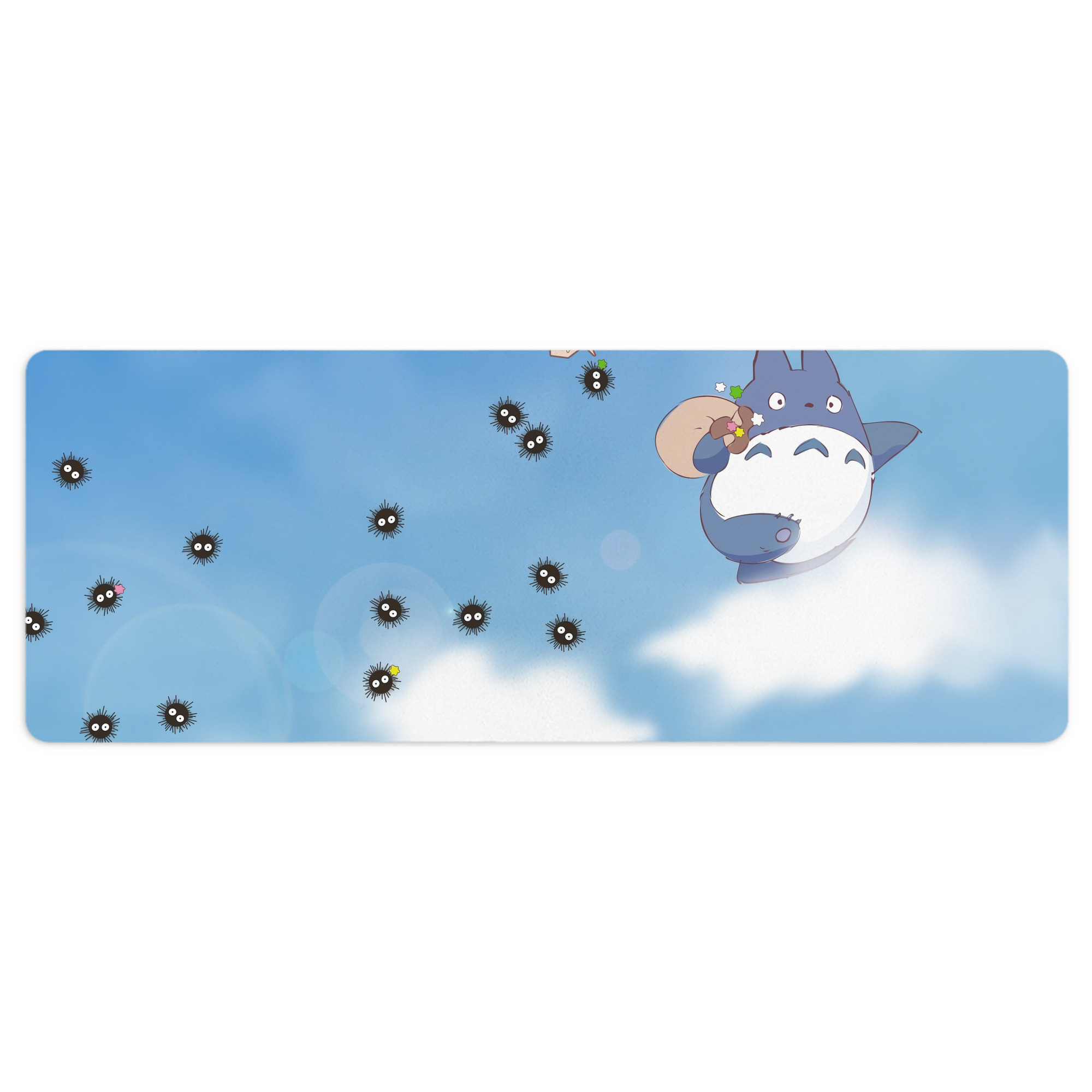 （画像用） となりのトトロ 草壁メイ 草壁サツキ My Neighbor Totoro Satsuki Kusakabe Mei Kusakabe ステッチ加工 大判デスクマット／滑り止めマウスパッド