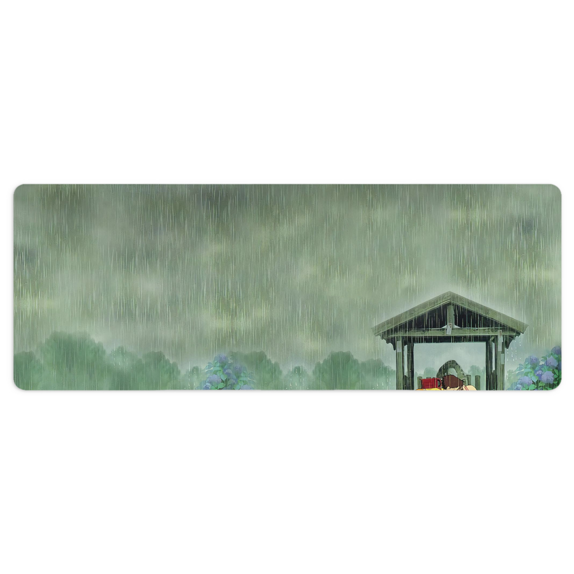 （画像用） となりのトトロ 草壁メイ 草壁サツキ My Neighbor Totoro Satsuki Kusakabe Mei Kusakabe ステッチ加工 大判デスクマット／滑り止めマウスパッド
