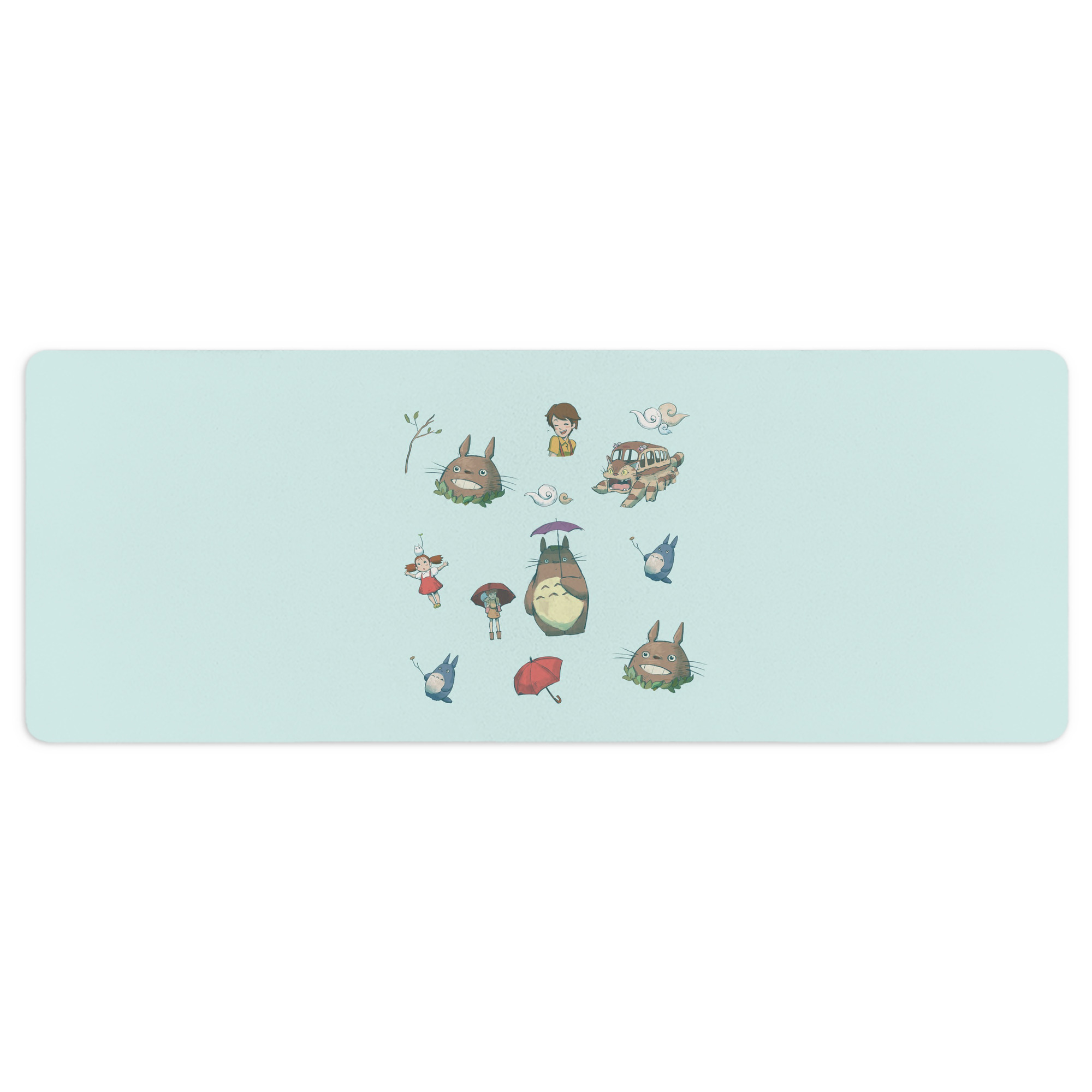 （画像用） となりのトトロ 草壁メイ 草壁サツキ My Neighbor Totoro Satsuki Kusakabe Mei Kusakabe ステッチ加工 大判デスクマット／滑り止めマウスパッド