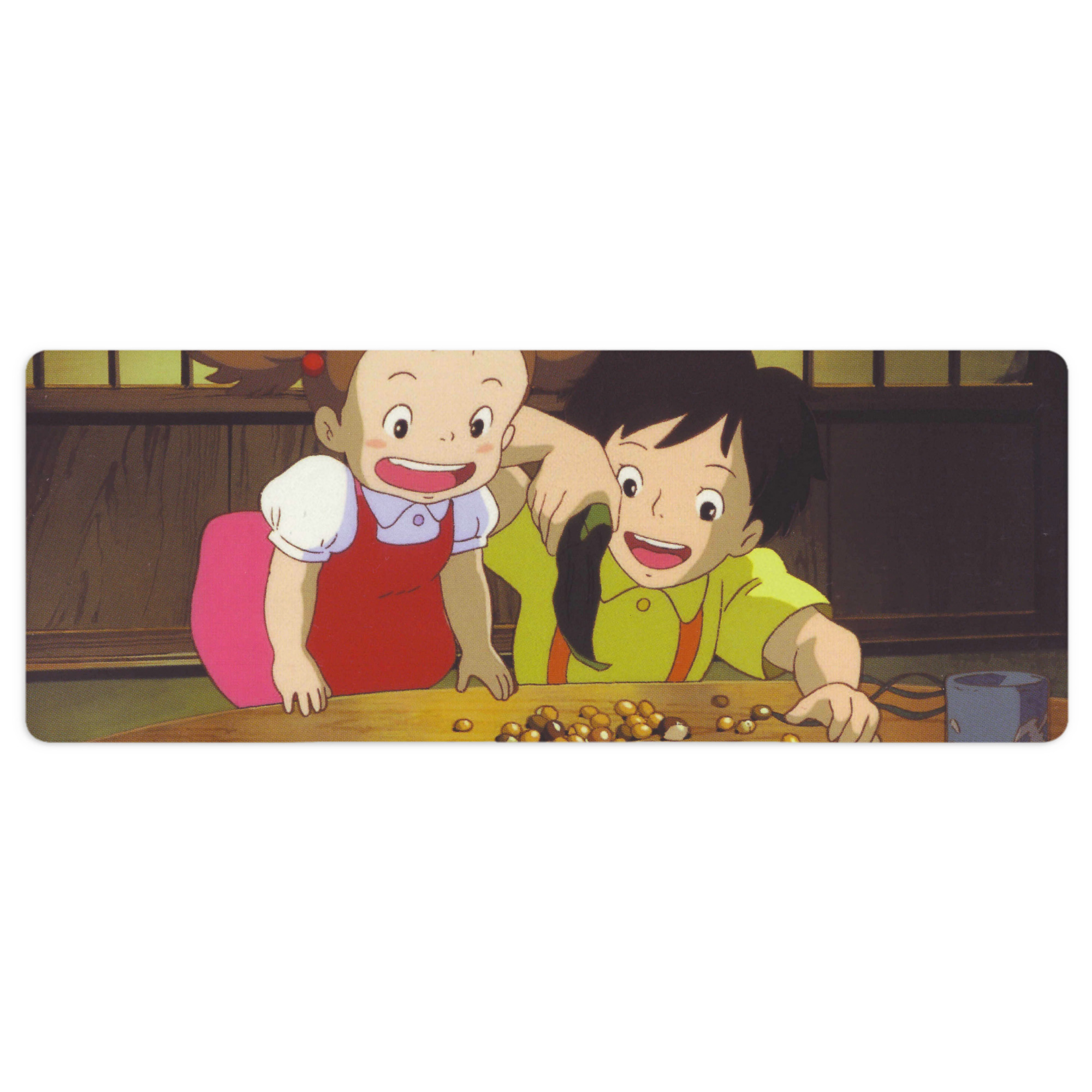 （画像用） となりのトトロ 草壁メイ 草壁サツキ My Neighbor Totoro Satsuki Kusakabe Mei Kusakabe ステッチ加工 大判デスクマット／滑り止めマウスパッド
