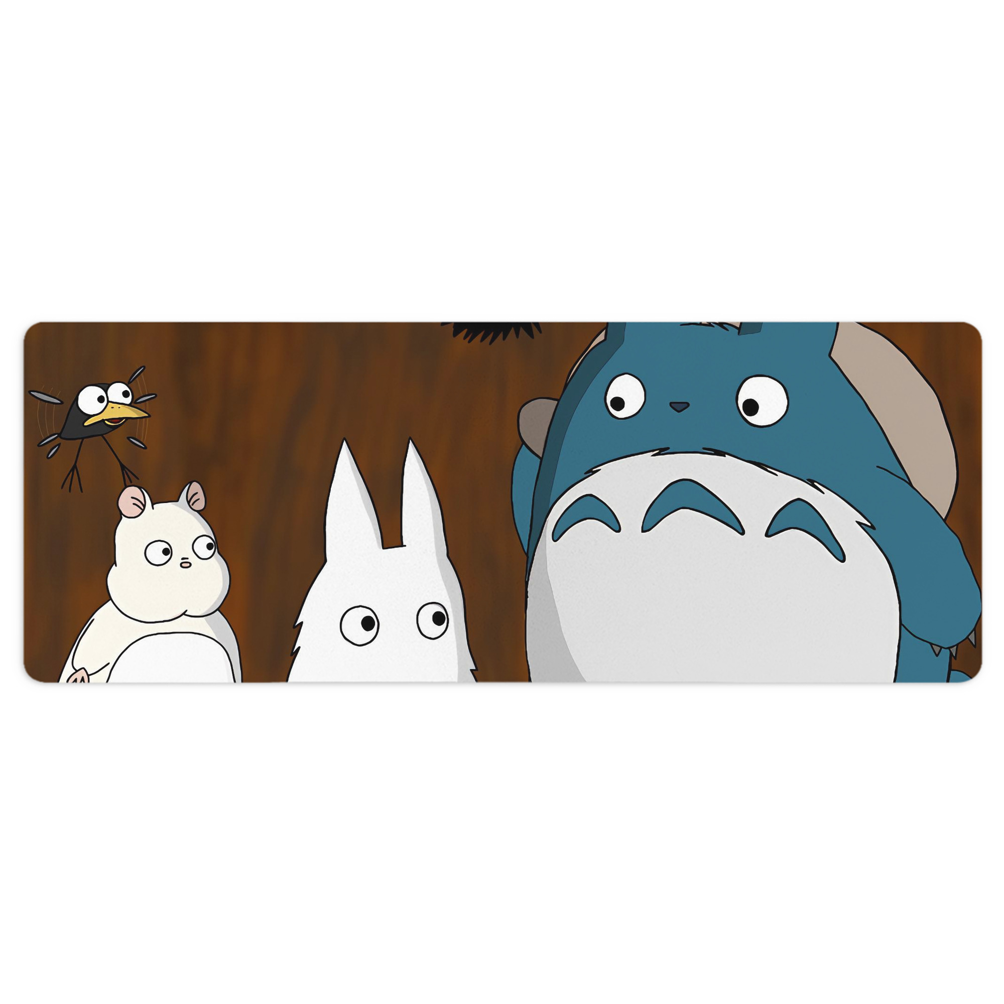 （画像用） となりのトトロ 草壁メイ 草壁サツキ My Neighbor Totoro Satsuki Kusakabe Mei Kusakabe ステッチ加工 大判デスクマット／滑り止めマウスパッド