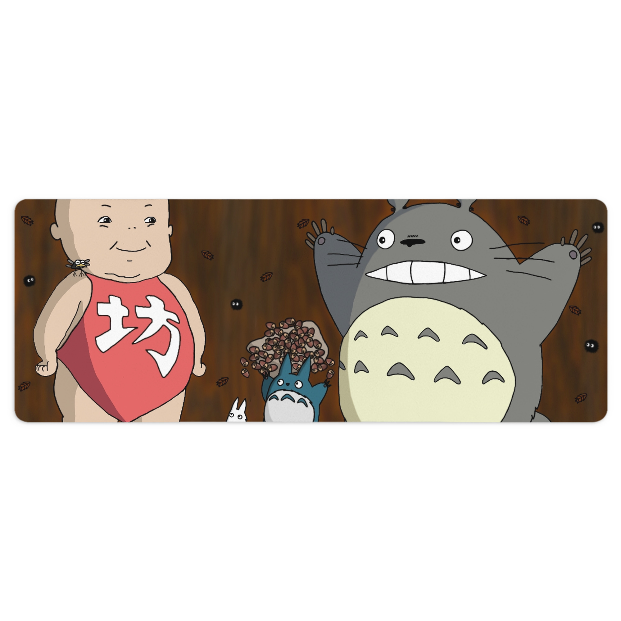 （画像用） となりのトトロ 草壁メイ 草壁サツキ My Neighbor Totoro Satsuki Kusakabe Mei Kusakabe ステッチ加工 大判デスクマット／滑り止めマウスパッド
