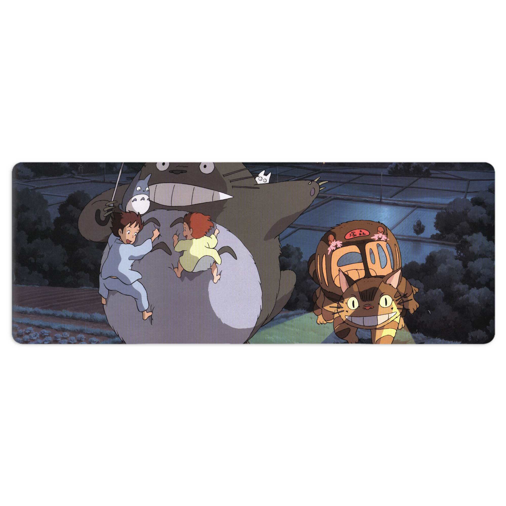 （画像用） となりのトトロ 草壁メイ 草壁サツキ My Neighbor Totoro Satsuki Kusakabe Mei Kusakabe ステッチ加工 大判デスクマット／滑り止めマウスパッド