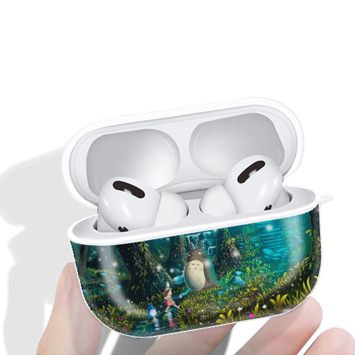 となりのトトロ 草壁メイ 草壁サツキ My Neighbor Totoro Satsuki Kusakabe Mei Kusakabe 【AirPods Pro用】ハードシェル保護ケース 耐衝撃・防指紋・カラビナ付き商品仕様