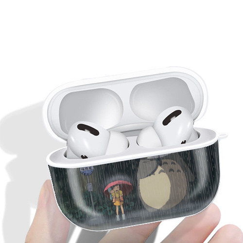 となりのトトロ 草壁メイ 草壁サツキ My Neighbor Totoro Satsuki Kusakabe Mei Kusakabe 【AirPods Pro用】ハードシェル保護ケース 耐衝撃・防指紋・カラビナ付き商品仕様