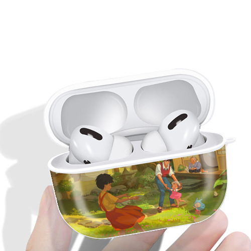 となりのトトロ 草壁メイ 草壁サツキ My Neighbor Totoro Satsuki Kusakabe Mei Kusakabe 【AirPods Pro用】ハードシェル保護ケース 耐衝撃・防指紋・カラビナ付き商品仕様