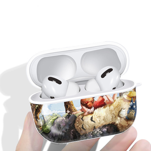 となりのトトロ 草壁メイ 草壁サツキ My Neighbor Totoro Satsuki Kusakabe Mei Kusakabe 【AirPods Pro用】ハードシェル保護ケース 耐衝撃・防指紋・カラビナ付き商品仕様