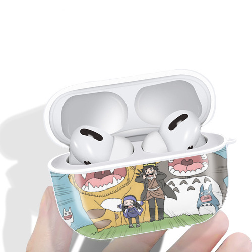 となりのトトロ 草壁メイ 草壁サツキ My Neighbor Totoro Satsuki Kusakabe Mei Kusakabe 【AirPods Pro用】ハードシェル保護ケース 耐衝撃・防指紋・カラビナ付き商品仕様