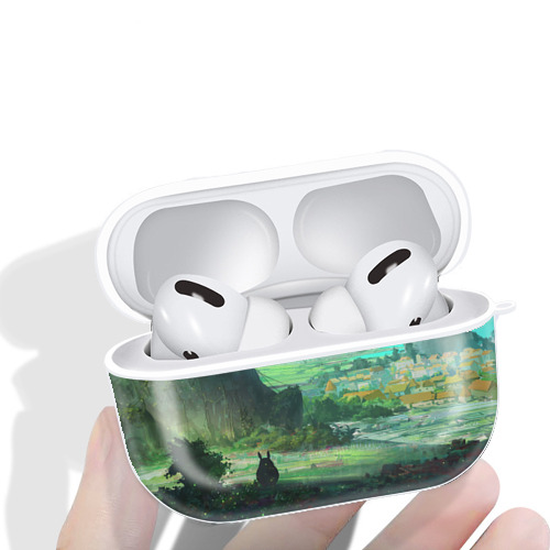 となりのトトロ 草壁メイ 草壁サツキ My Neighbor Totoro Satsuki Kusakabe Mei Kusakabe 【AirPods Pro用】ハードシェル保護ケース 耐衝撃・防指紋・カラビナ付き商品仕様