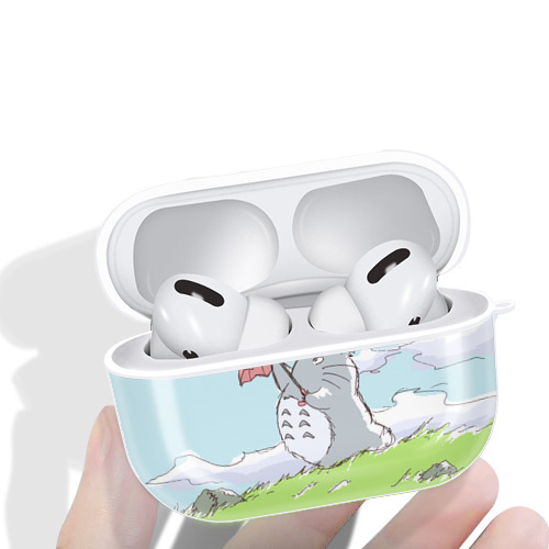 となりのトトロ 草壁メイ 草壁サツキ My Neighbor Totoro Satsuki Kusakabe Mei Kusakabe 【AirPods Pro用】ハードシェル保護ケース 耐衝撃・防指紋・カラビナ付き商品仕様