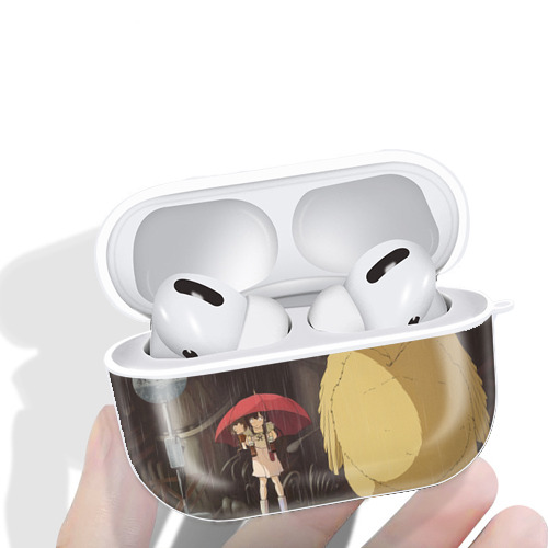 となりのトトロ 草壁メイ 草壁サツキ My Neighbor Totoro Satsuki Kusakabe Mei Kusakabe 【AirPods Pro用】ハードシェル保護ケース 耐衝撃・防指紋・カラビナ付き商品仕様