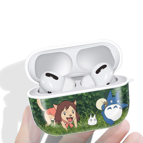 となりのトトロ 草壁メイ 草壁サツキ My Neighbor Totoro Satsuki Kusakabe Mei Kusakabe 【AirPods Pro用】ハードシェル保護ケース 耐衝撃・防指紋・カラビナ付き商品仕様