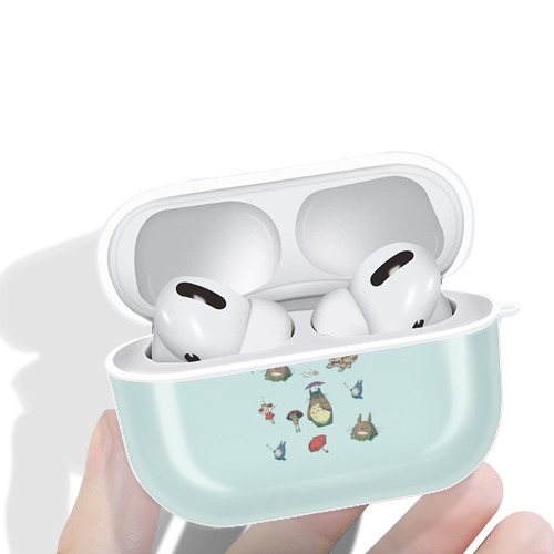 となりのトトロ 草壁メイ 草壁サツキ My Neighbor Totoro Satsuki Kusakabe Mei Kusakabe 【AirPods Pro用】ハードシェル保護ケース 耐衝撃・防指紋・カラビナ付き商品仕様