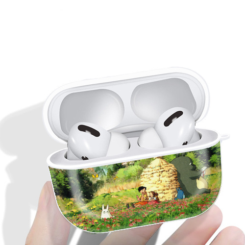 となりのトトロ 草壁メイ 草壁サツキ My Neighbor Totoro Satsuki Kusakabe Mei Kusakabe 【AirPods Pro用】ハードシェル保護ケース 耐衝撃・防指紋・カラビナ付き商品仕様