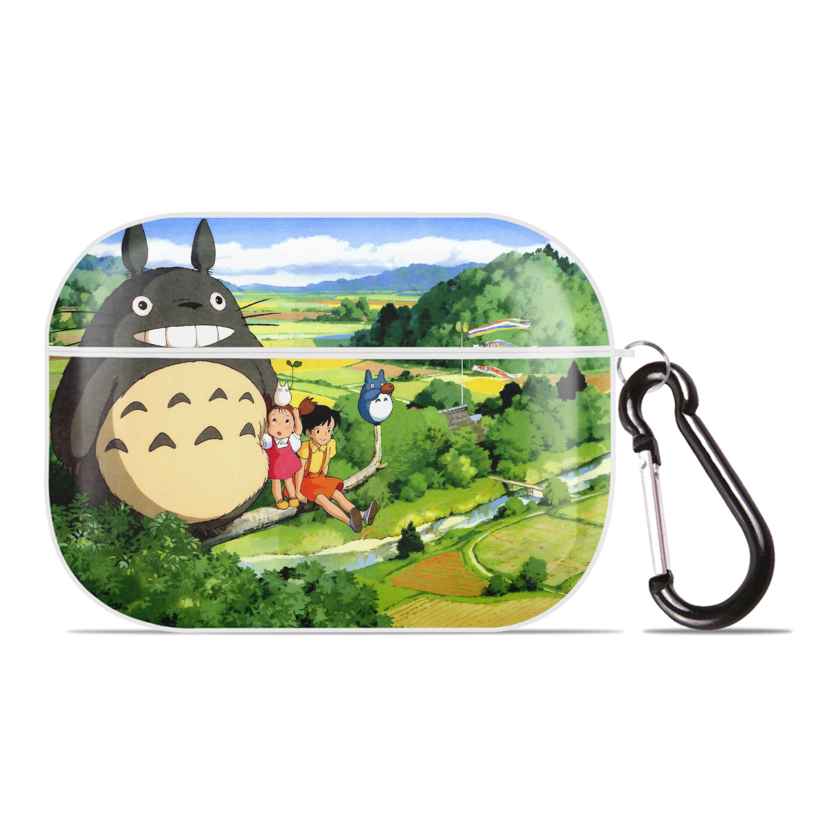 （画像用） となりのトトロ 草壁メイ 草壁サツキ My Neighbor Totoro Satsuki Kusakabe Mei Kusakabe 【AirPods Pro用】ハードシェル保護ケース 耐衝撃・防指紋・カラビナ付き商品仕様