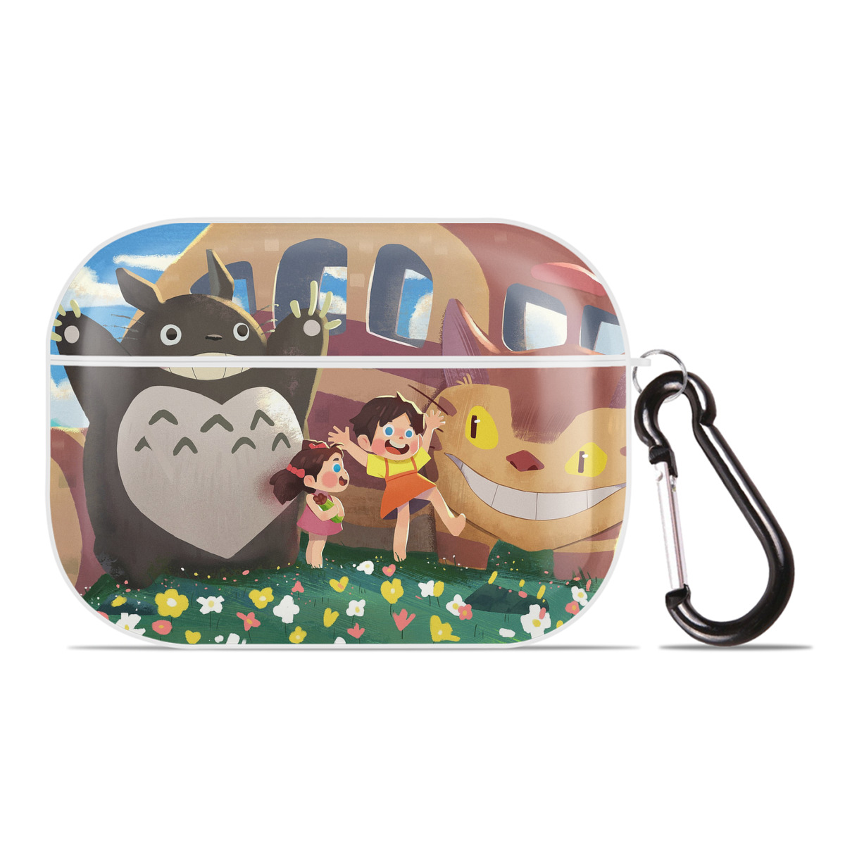 （画像用） となりのトトロ 草壁メイ 草壁サツキ My Neighbor Totoro Satsuki Kusakabe Mei Kusakabe 【AirPods Pro用】ハードシェル保護ケース 耐衝撃・防指紋・カラビナ付き商品仕様