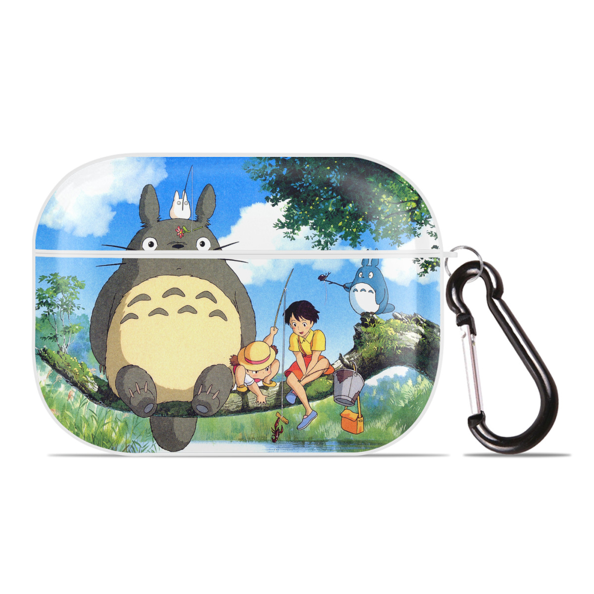 （画像用） となりのトトロ 草壁メイ 草壁サツキ My Neighbor Totoro Satsuki Kusakabe Mei Kusakabe 【AirPods Pro用】ハードシェル保護ケース 耐衝撃・防指紋・カラビナ付き商品仕様
