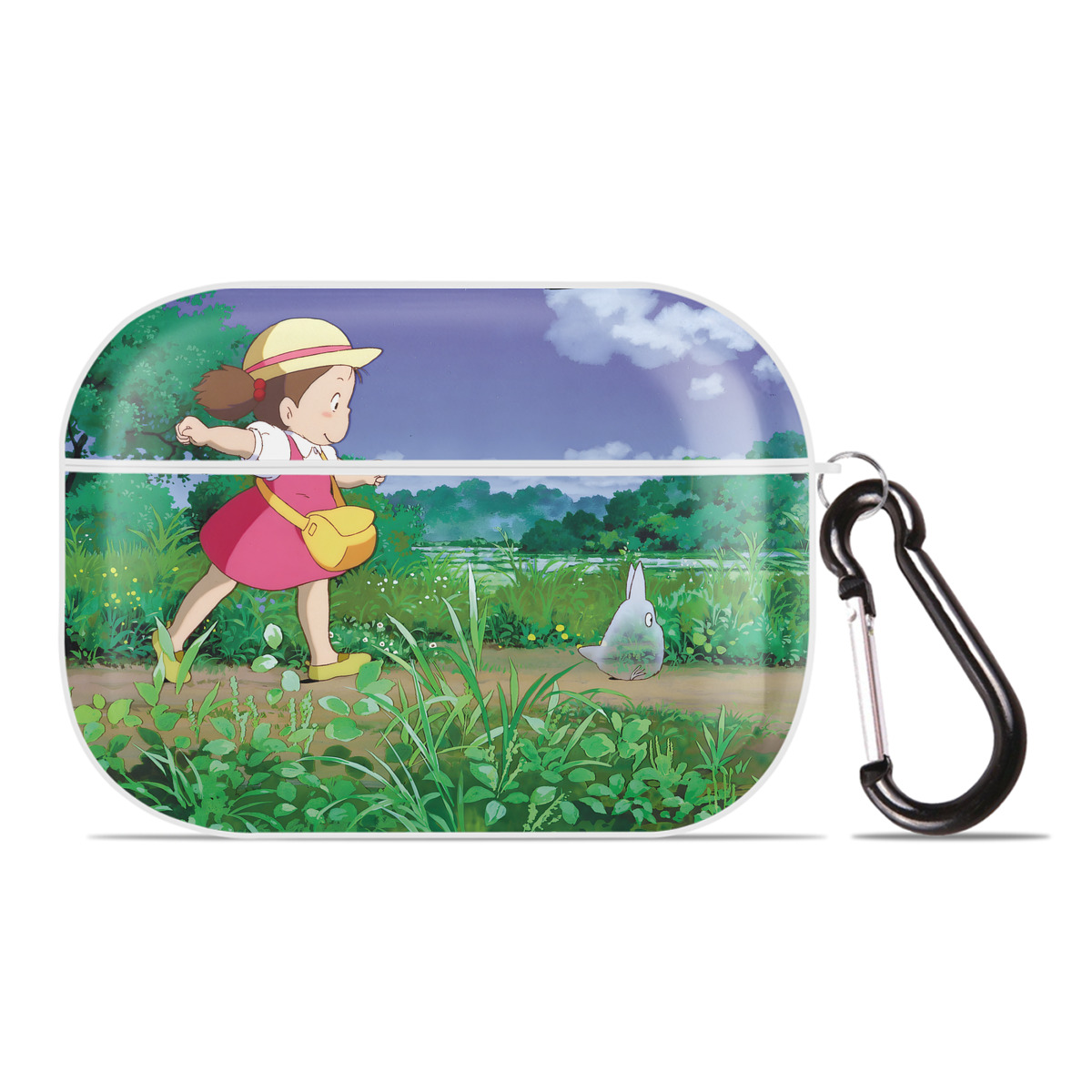 （画像用） となりのトトロ 草壁メイ 草壁サツキ My Neighbor Totoro Satsuki Kusakabe Mei Kusakabe 【AirPods Pro用】ハードシェル保護ケース 耐衝撃・防指紋・カラビナ付き商品仕様