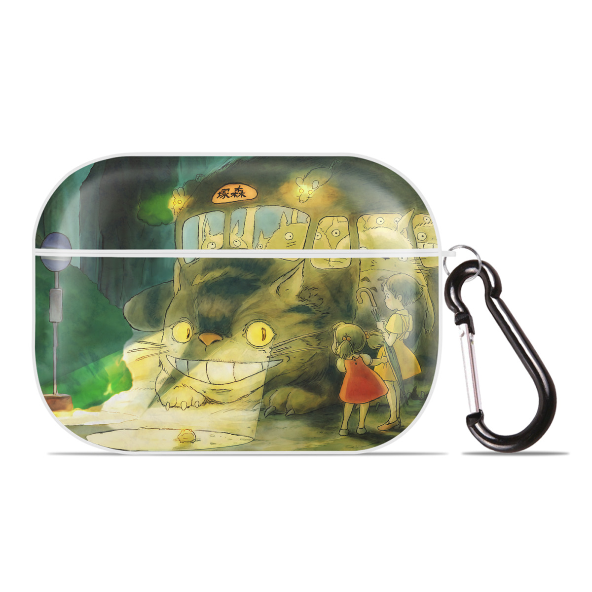 （画像用） となりのトトロ 草壁メイ 草壁サツキ My Neighbor Totoro Satsuki Kusakabe Mei Kusakabe 【AirPods Pro用】ハードシェル保護ケース 耐衝撃・防指紋・カラビナ付き商品仕様