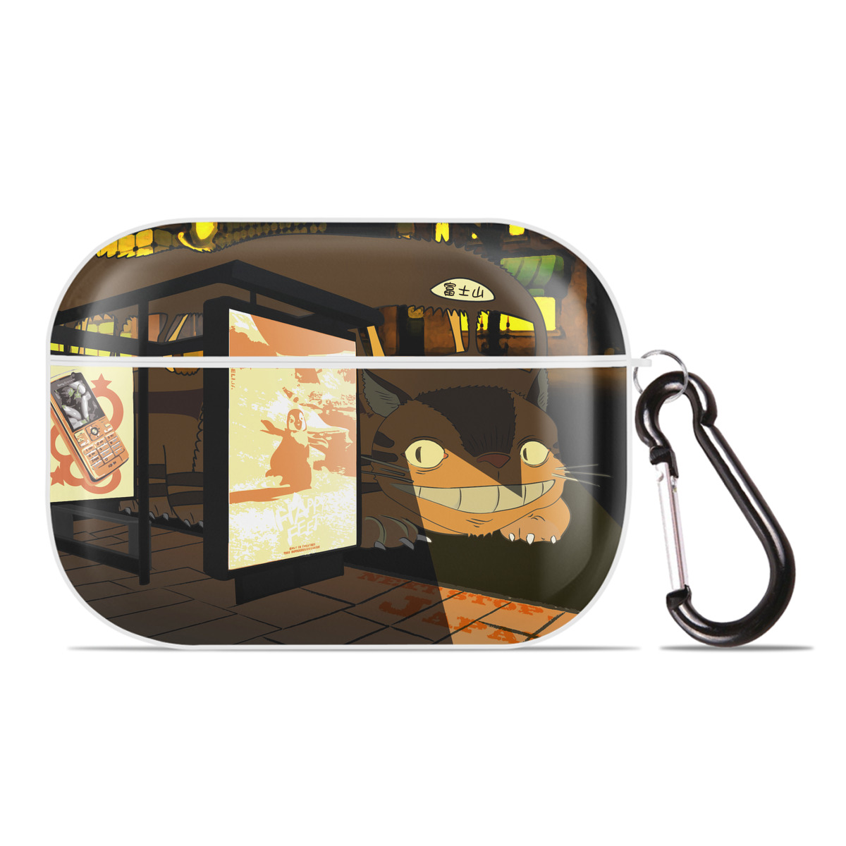（画像用） となりのトトロ 草壁メイ 草壁サツキ My Neighbor Totoro Satsuki Kusakabe Mei Kusakabe 【AirPods Pro用】ハードシェル保護ケース 耐衝撃・防指紋・カラビナ付き商品仕様